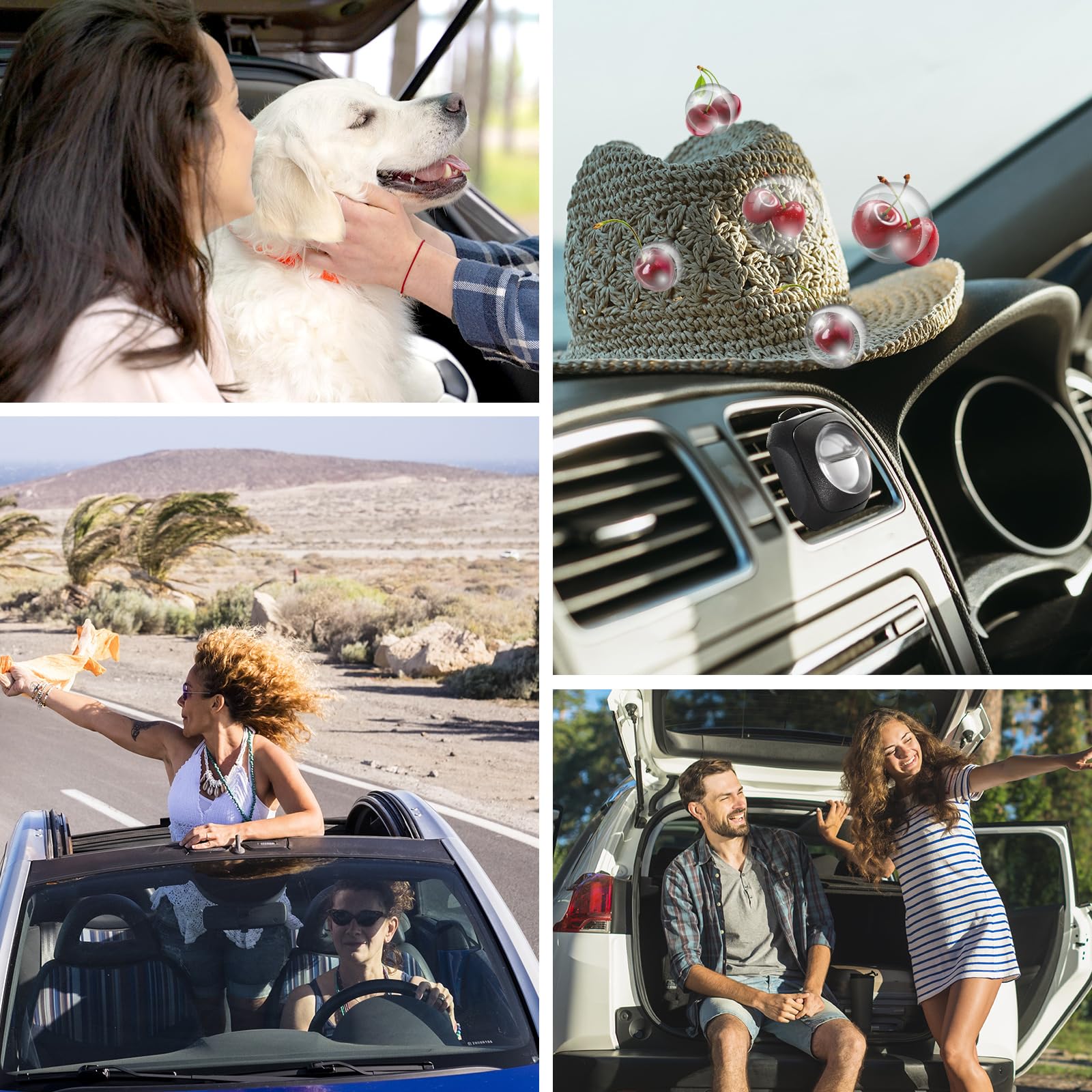 Car Air Fresheners, 6 Pack, Cherry, Car Fresheners Vent Clips, Long Lasting Air Freshener For Car, Car Refresher For Men Women