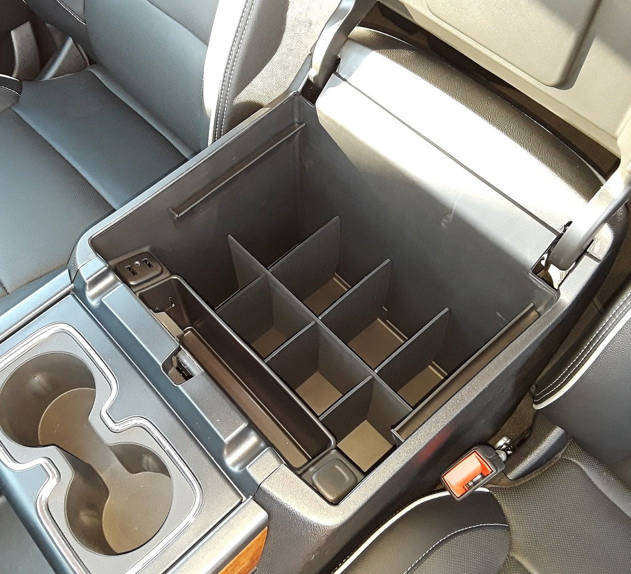 Vehicle Ocd - Center Console Organizer For Chevy Silverado 1500 / Gmc Sierra 1500 (2014-18) And 2500/3500 Hd (2015-19) (Full Con