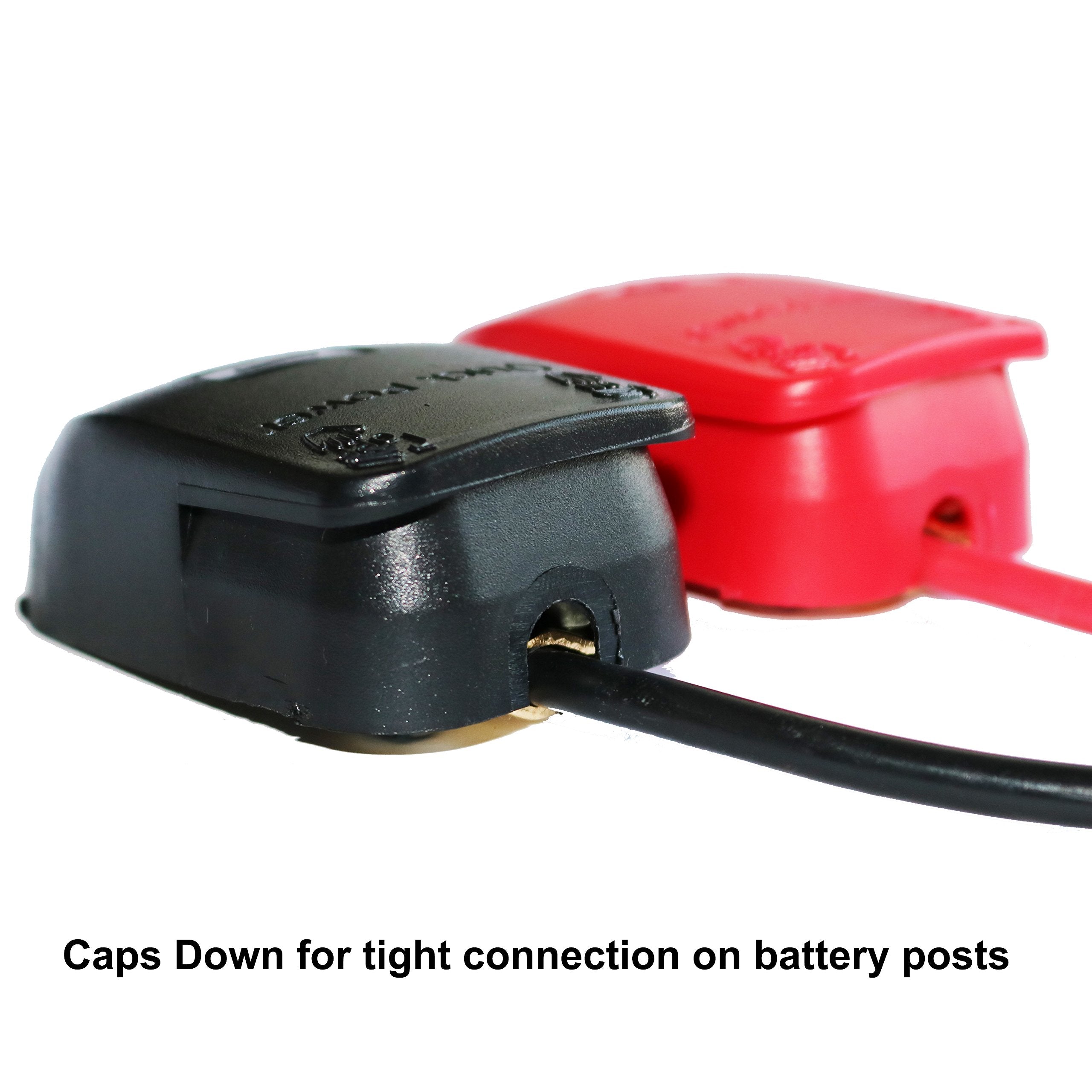 MOTOPOWER MP69011 Battery Quick Release Connectors - Red & Black Quick Disconnect Terminals