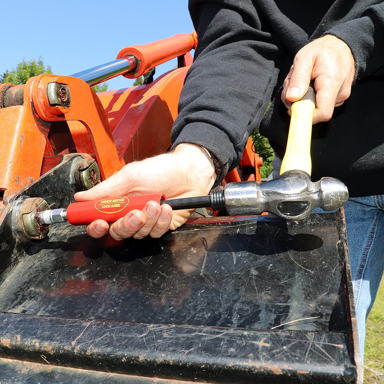 Grease Buster Tools Original Grease Buster® - USA-Made Grease Cleaner, Model 8542064321, Cleans Fittings, Pins, Shafts, and Joints