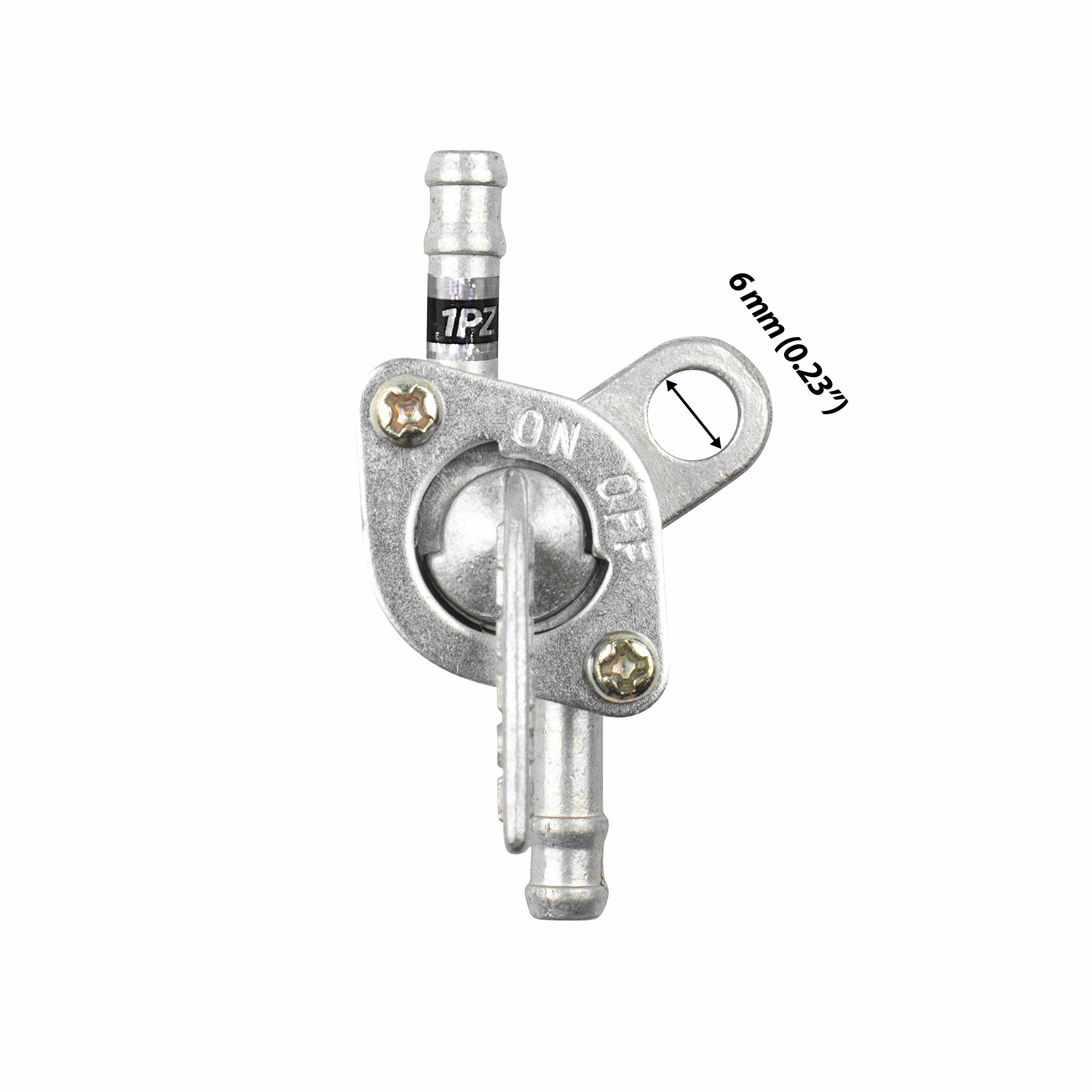 1Pz M2W-001 In-Line Gas Fuel Shut Off Petcock Fits 6Mm 1/4'' Or 3/16'' Id Hose Fuel Line For 50Cc 70Cc 90Cc 100Cc 110Cc 125Cc Sc