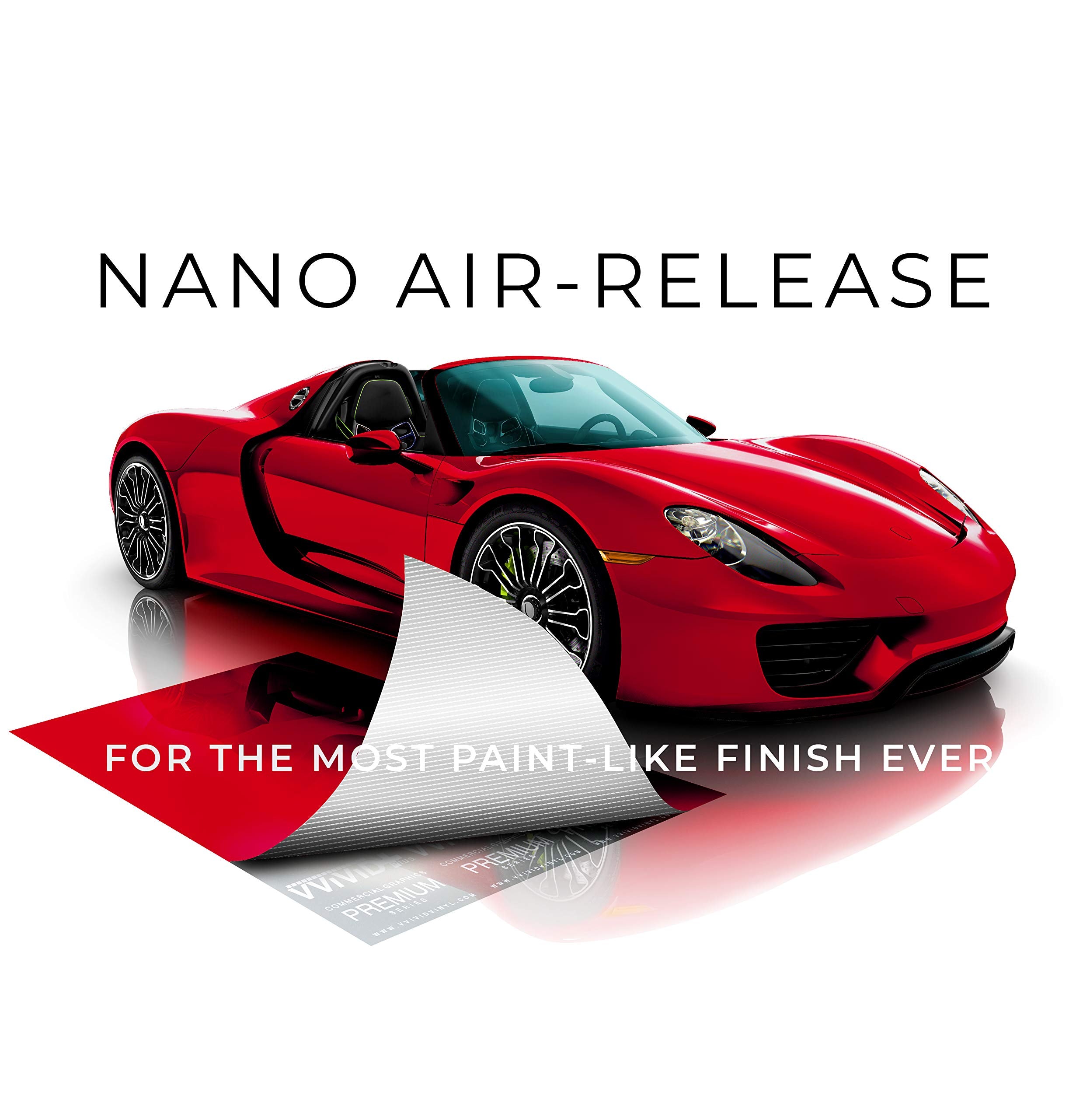 VViViD Ultra Gloss Candy Red Vinyl Car Wrap - 15ft x 5ft, Premium Paint Replacement Film with Nano Air Release Technology