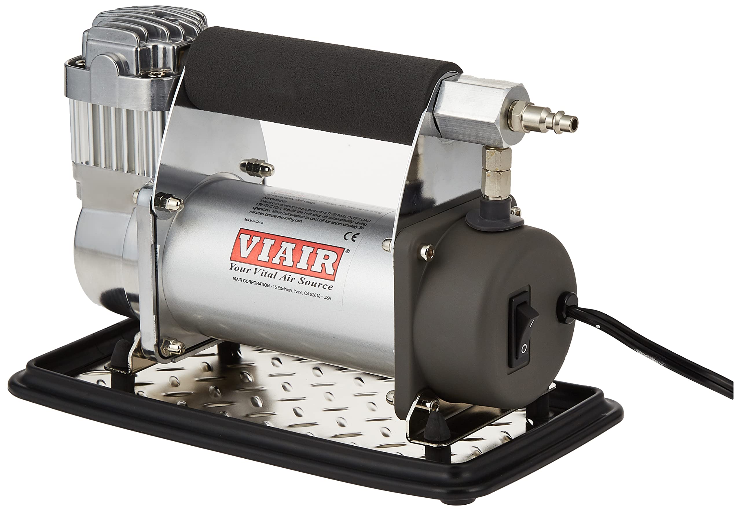 VIAIR 400P-RV Tire Inflator Kit - Automatic Portable Compressor, 150 PSI, Silver, Ideal for RV, Truck, Jeep, SUV Tires