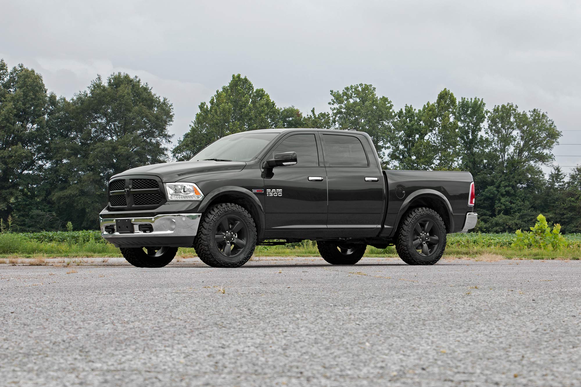 Rough Country 2" Leveling Kit for 2012-2018 Ram 1500, Alloy Steel, Black, Model 30300