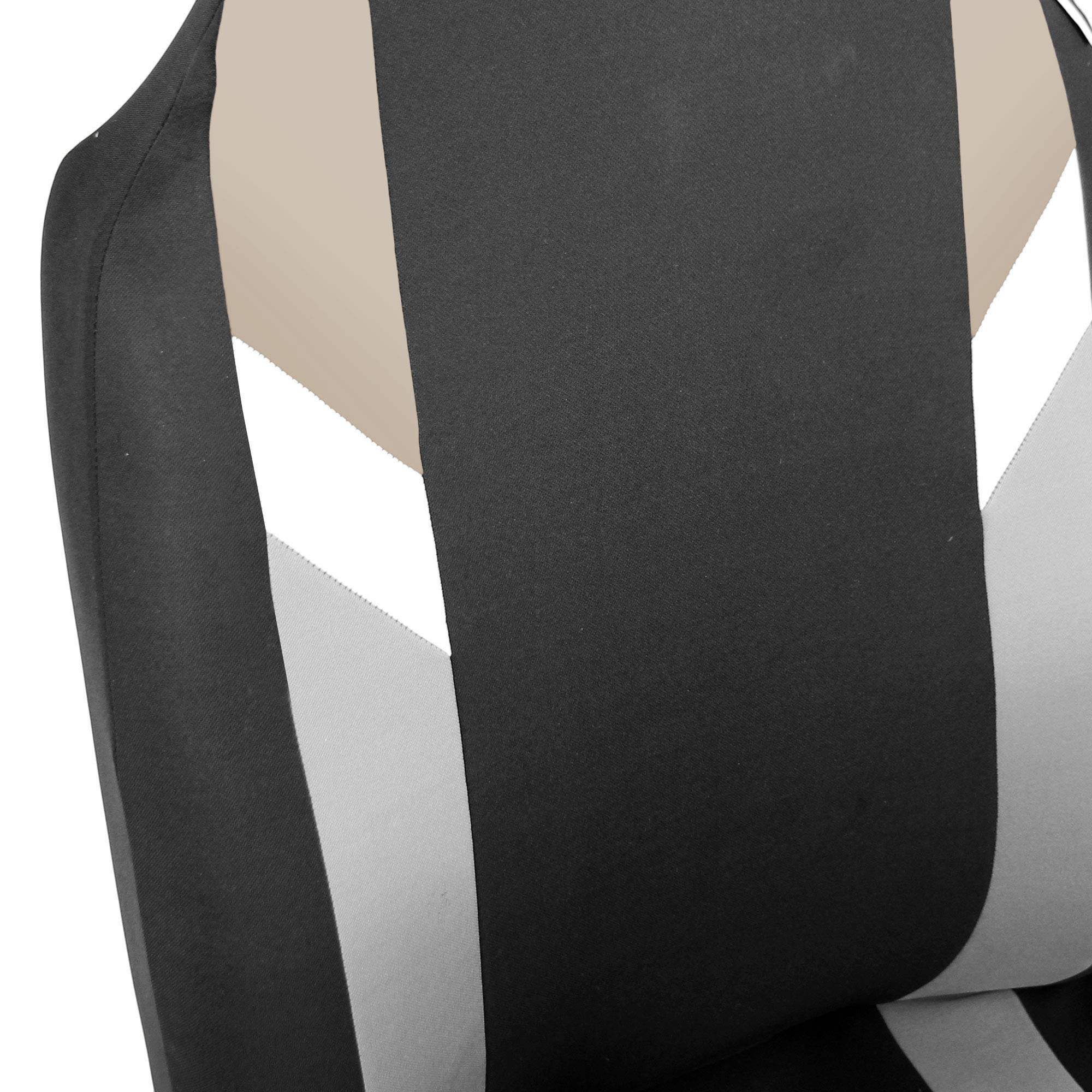 Fh Group Car Seat Cover Cloth Front Set - Car Seat Covers For Bucket Seats, 1-Piece Seat Cover, Universal Fit, Automotive Seat C