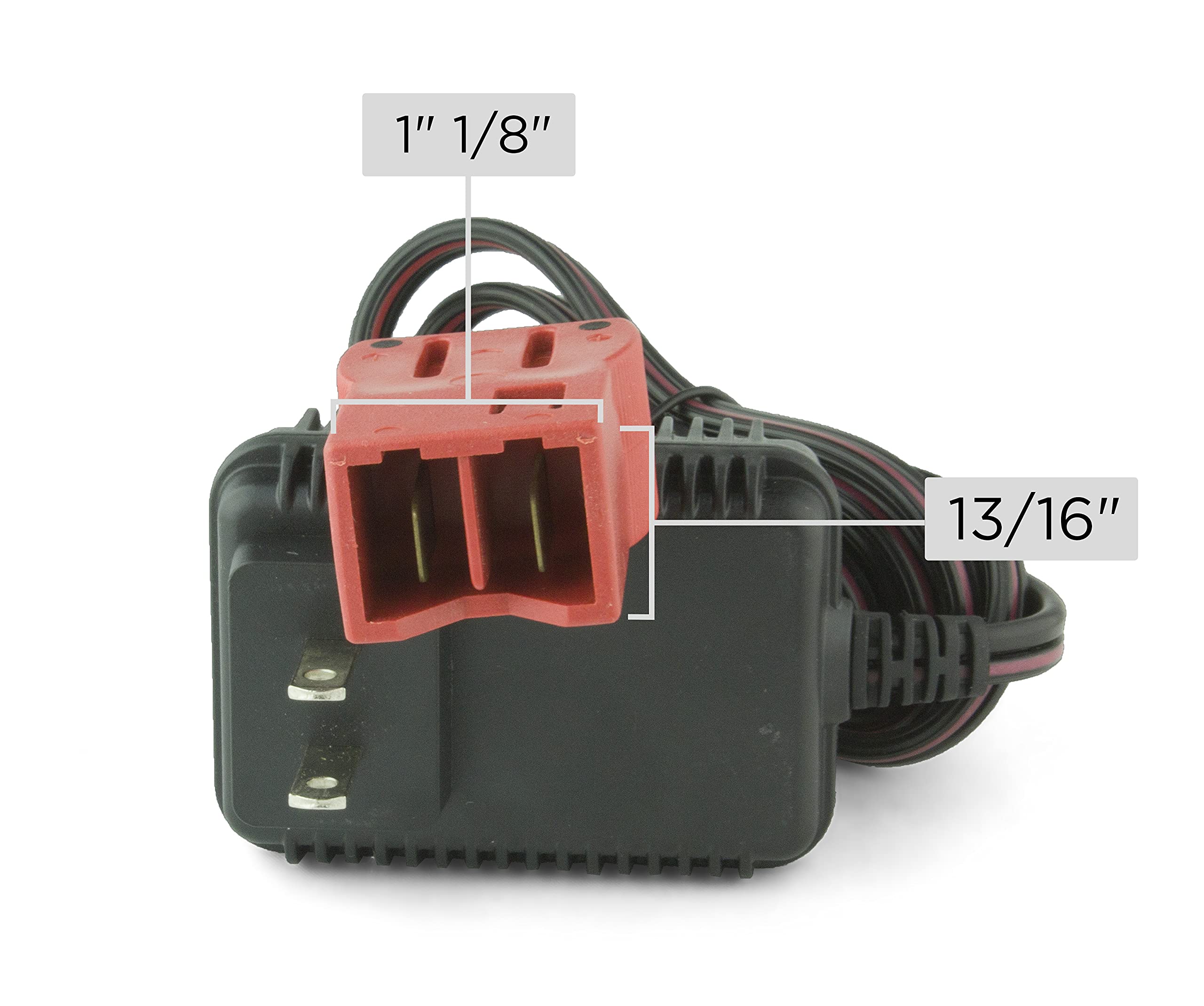Safeamp Replacement 6-Volt Charger For Fisher-Price Power Wheels Red Battery Models 00801-0712, 0801-0051, 78660-85650, 74522