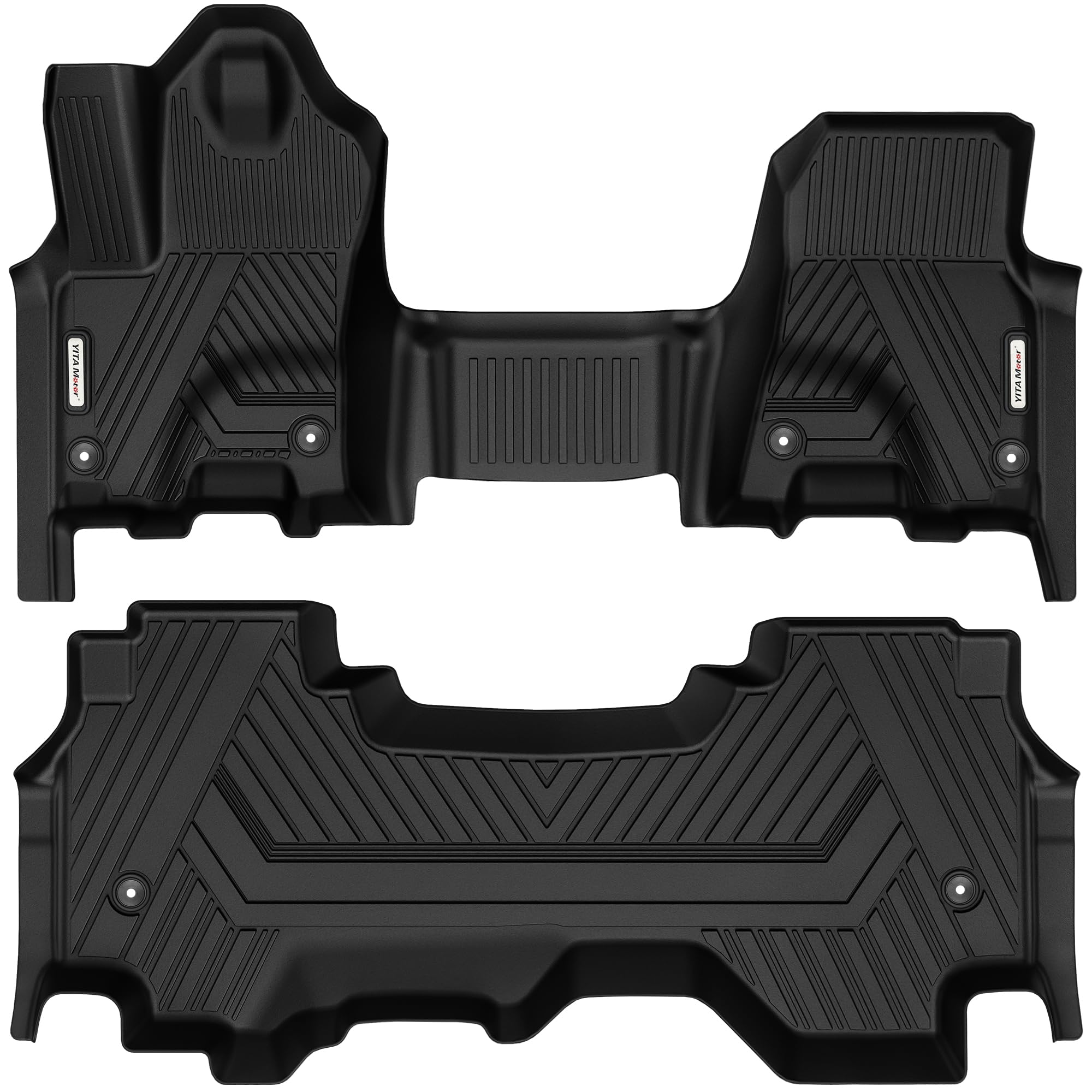 YITAMOTOR Floor Mats Fits for 2025 Ram 1500 Quad Cab 1st Row Bench Seat, All Weather TPE Custom Fit Car Mats Ram 1500 Floor Line