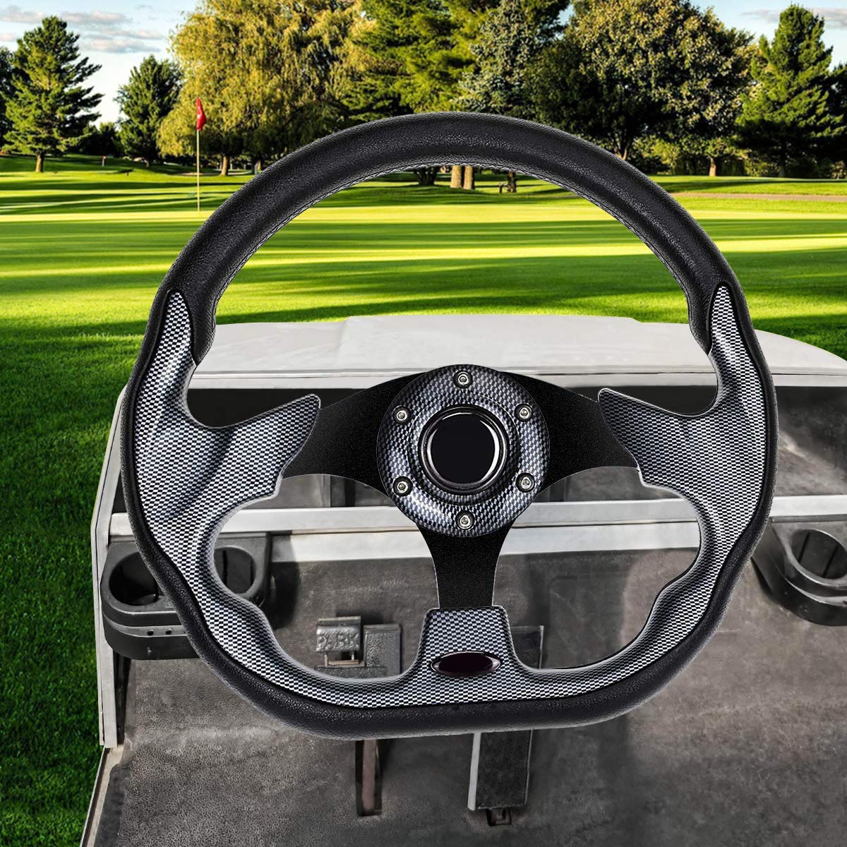 Leapgo Golf Cart Steering Wheel For Ezgo Club Car Yamaha Universal Steering Wheel Ezgo Steering Wheel Club Car Cool Racing Style