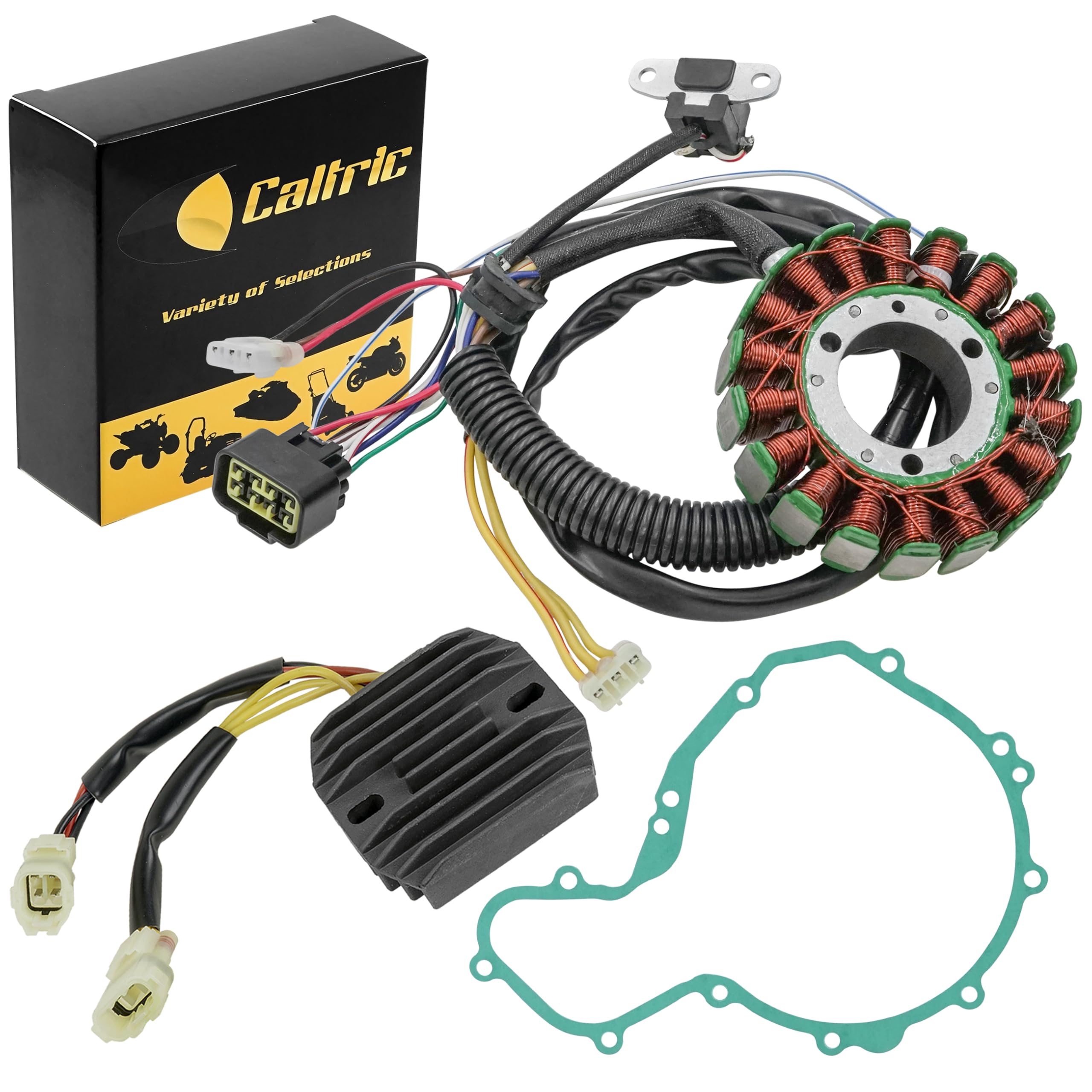 Caltric Stator Regulator Rectifier & Gasket Compatible with Polaris Predator 500 2003-2004