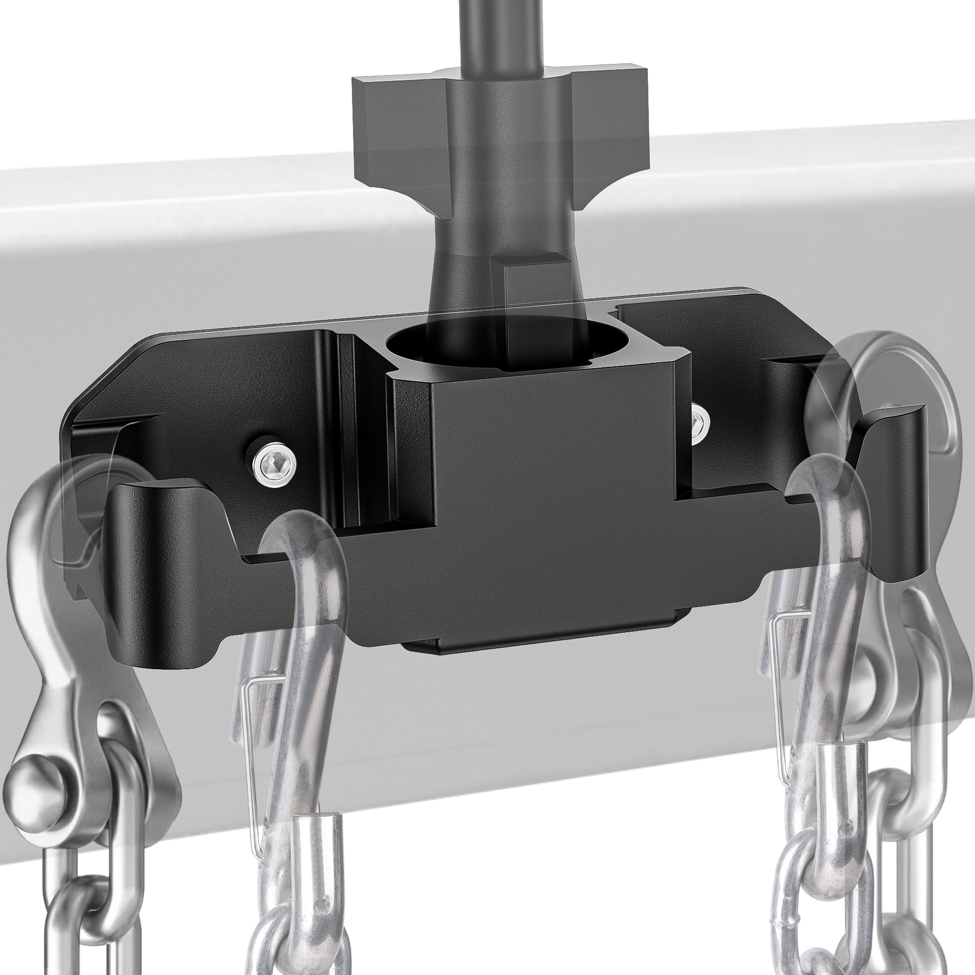 Mictuning Trailer Towing Organizer For 7 Way Plug, Heavy Duty Side Hooks Chain Cable Wire Harness Holder, Anti-Rust Aluminum Met