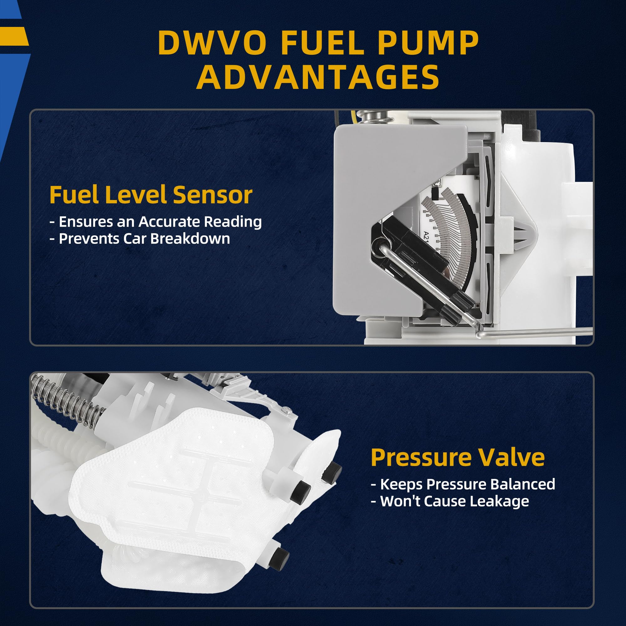 DWVO Fuel Pump Compatible with 2006 2007 2008 2009 Ford Explorer 4.0L V6 4.6L V8, 2007-2009 Ford Explorer Sport Trac 4.0L V6 4.6