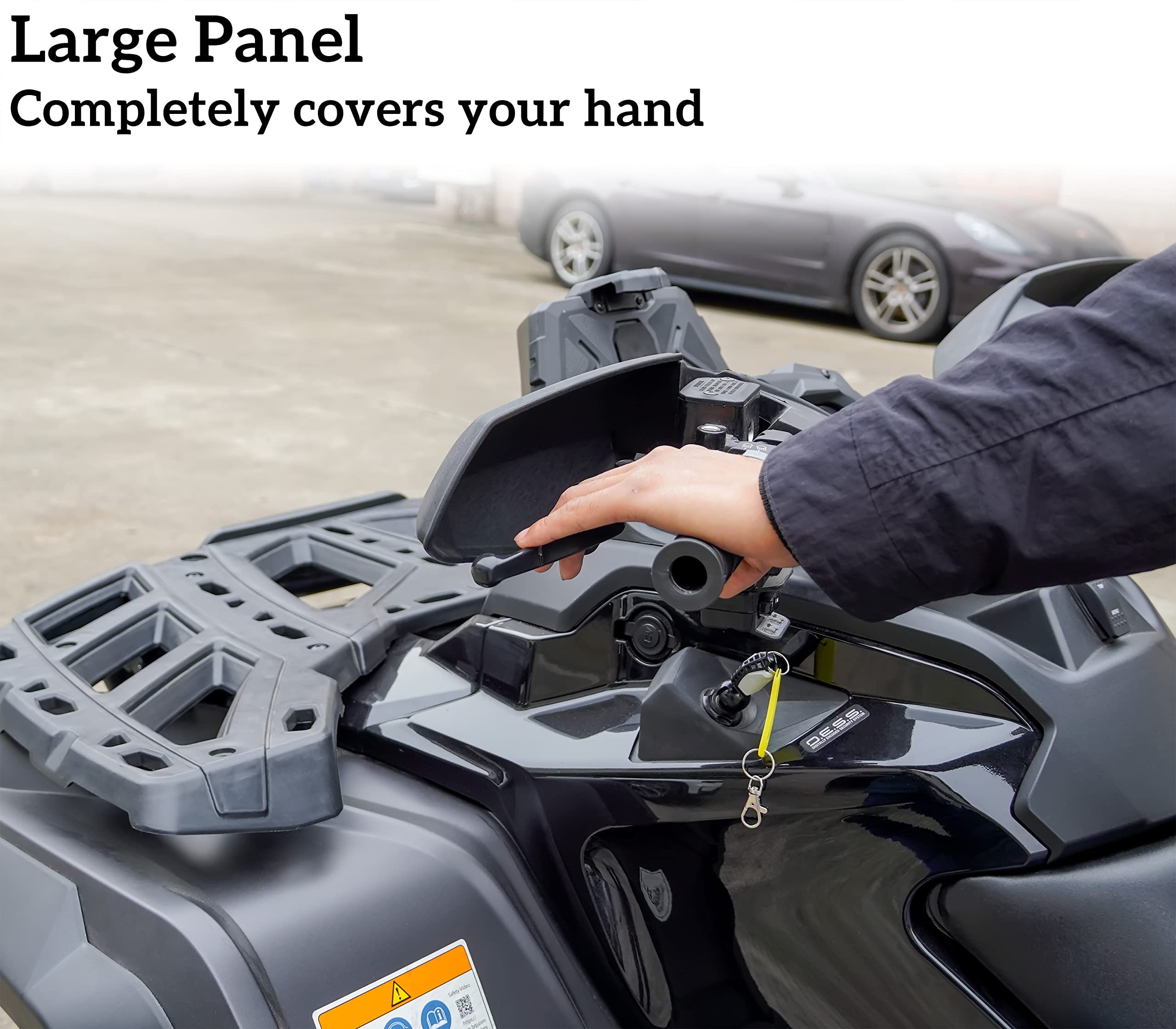 Sautvs Black Handguards Protector Wind Deflector For Can Am Outlander, Plastic Hand Guards Air Deflector Kit For Can-Am Outlande
