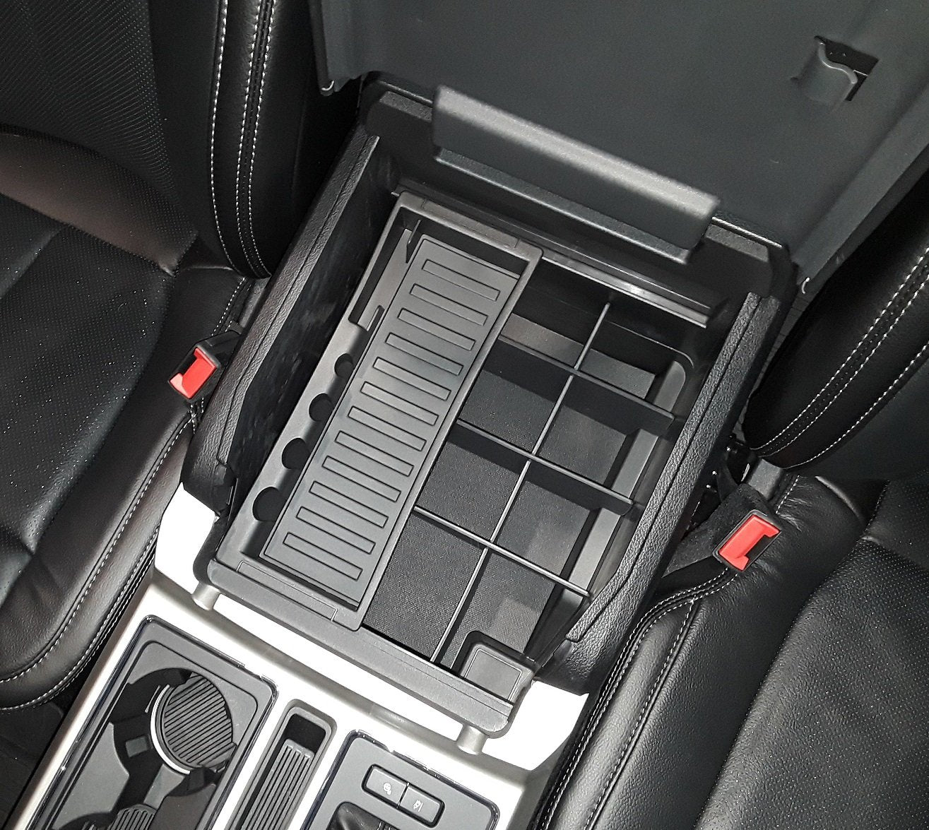 Vehicle Ocd - Center Console Organizer For Ford F150 (2015-2020) (Full Console W/Bucket Seats Only) - Made In Usa - Slx107