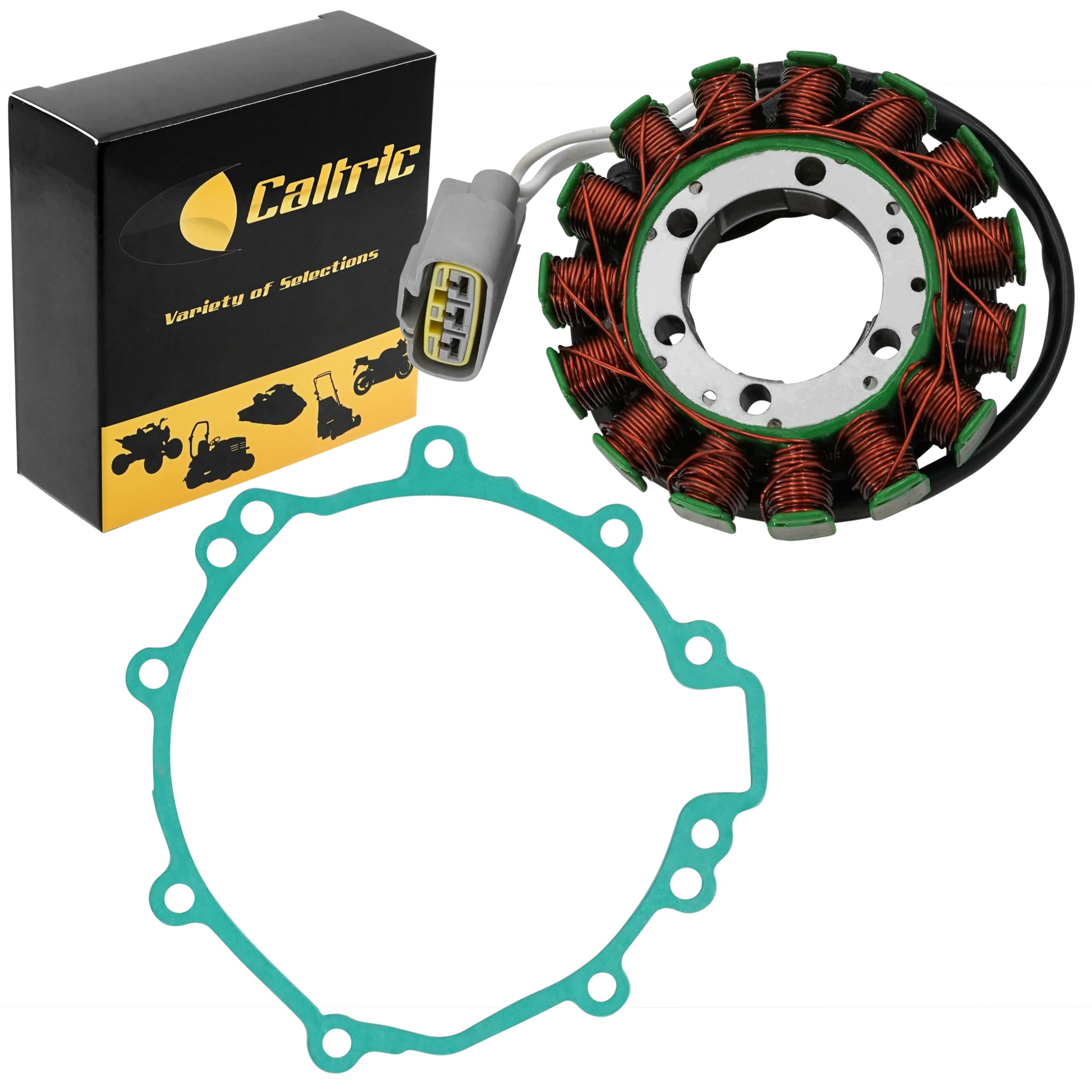 Caltric Stator & Gasket Compatible with Kawasaki Ninja Zx-6R Zx 6R Zx600R Zx 600R 2009-2012