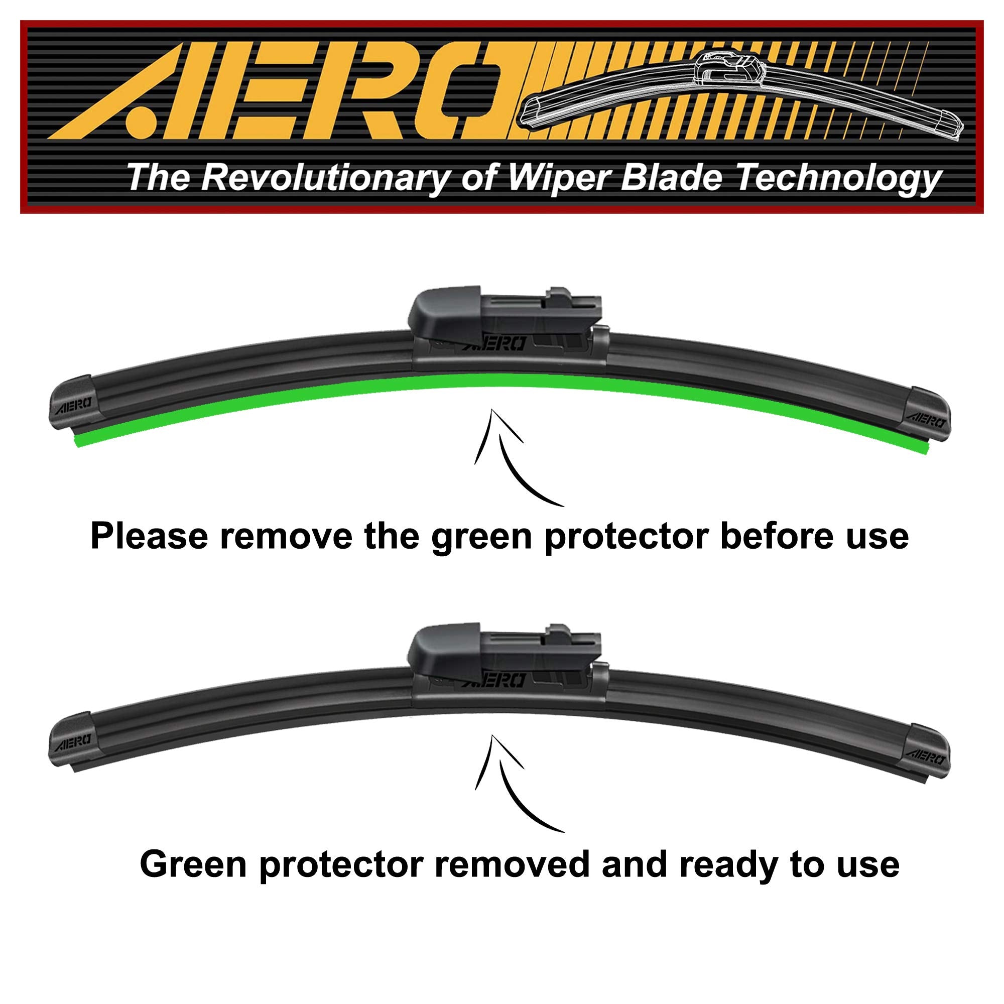 Aero Avenger 26''+20'' Premium All-Season Beam Windshield Wiper Blades Oem Replacement For Toyota Mirai 2021-2017 (Set Of 2)
