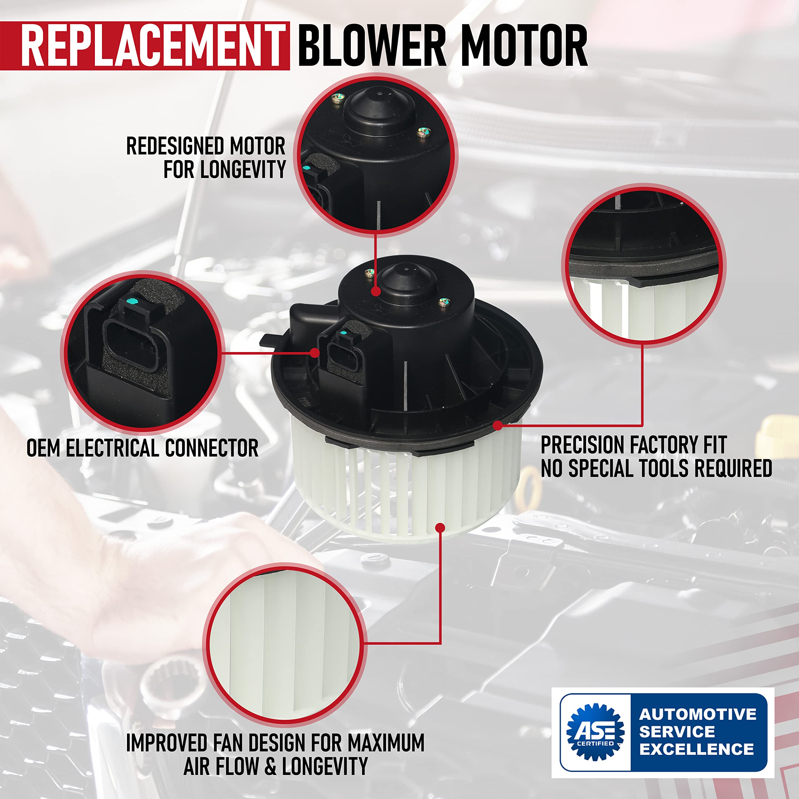 Ac Heater Blower Motor - Compatible With Chevy, Gmc & Other Gm Vehicles - Silverado, Tahoe, Avalanche, Suburban, Escalade, Sierr