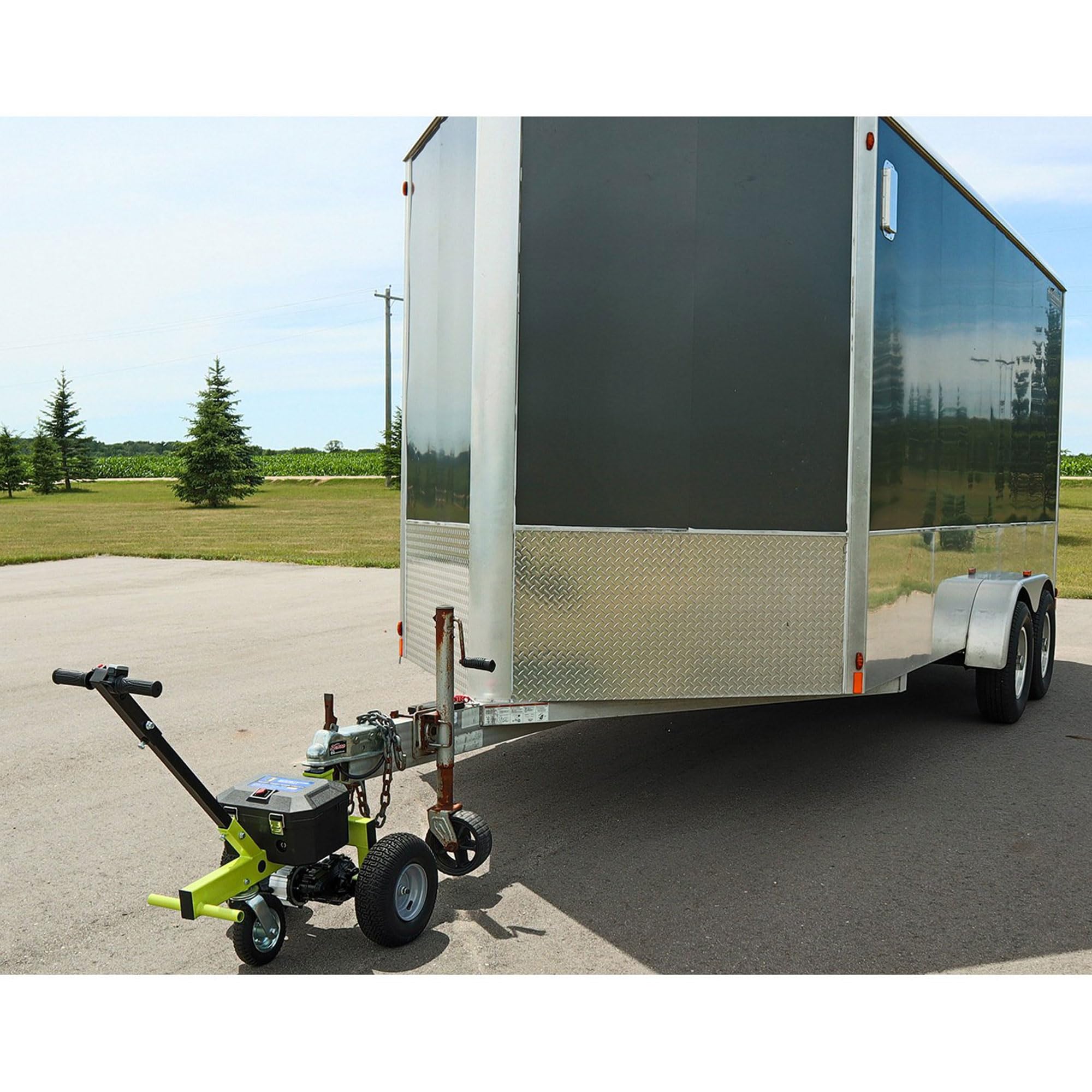 Tow Tuff Utility Trailer Dolly, 3500 lb Capacity, Adjustable Ball Hitch, Green, Model TMD-35ETD8, Alloy Steel Construction