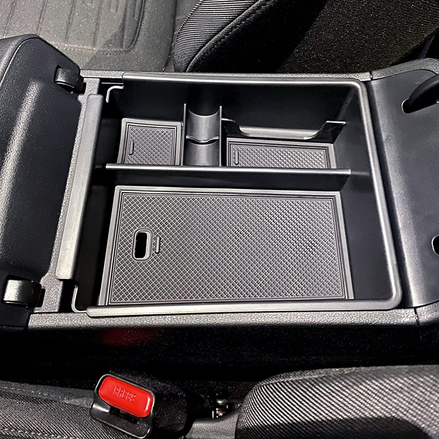EDBETOS Center Console Organizer Tray for Hyundai Tucson 2022-2024, Black, Armrest Storage Box, Compatible with Hybrid SEL, Automatic Transmission