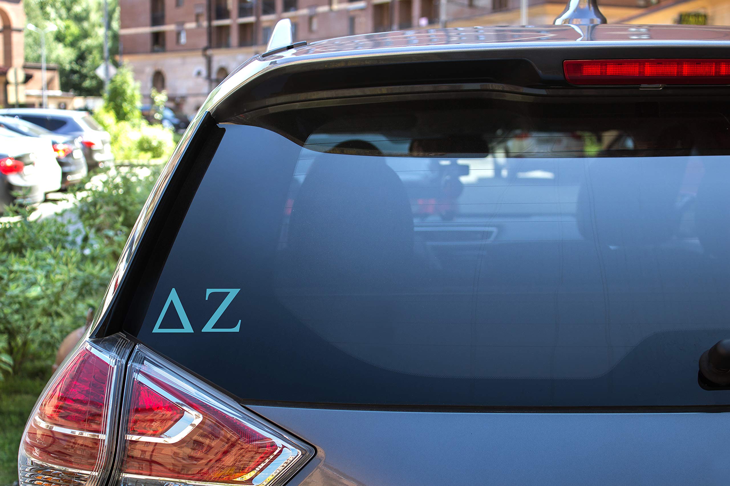 Pro-Graphx Delta Zeta Greek Sorority Sticker Decal, 2.5 Inches Tall, Sky Blue