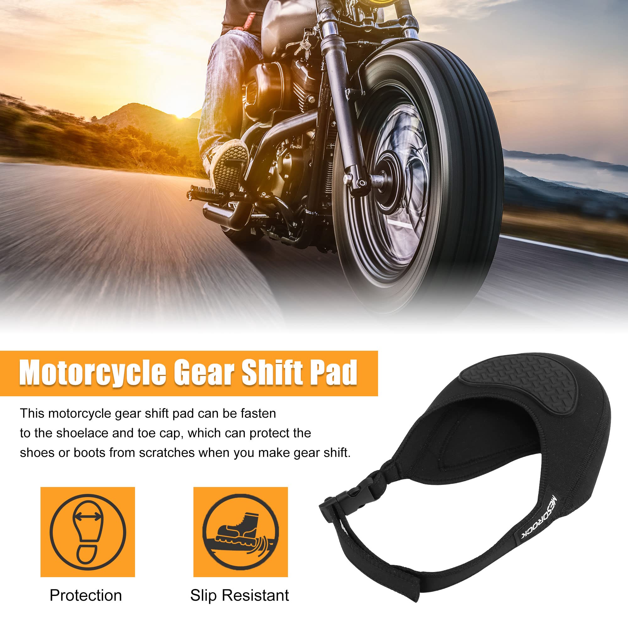 F Fierce Cycle Universal Motorbike Gear Shift Pad Shifter Lever Riding Shoe Boot Protector Cover Shifter Guards Wear Resistant B
