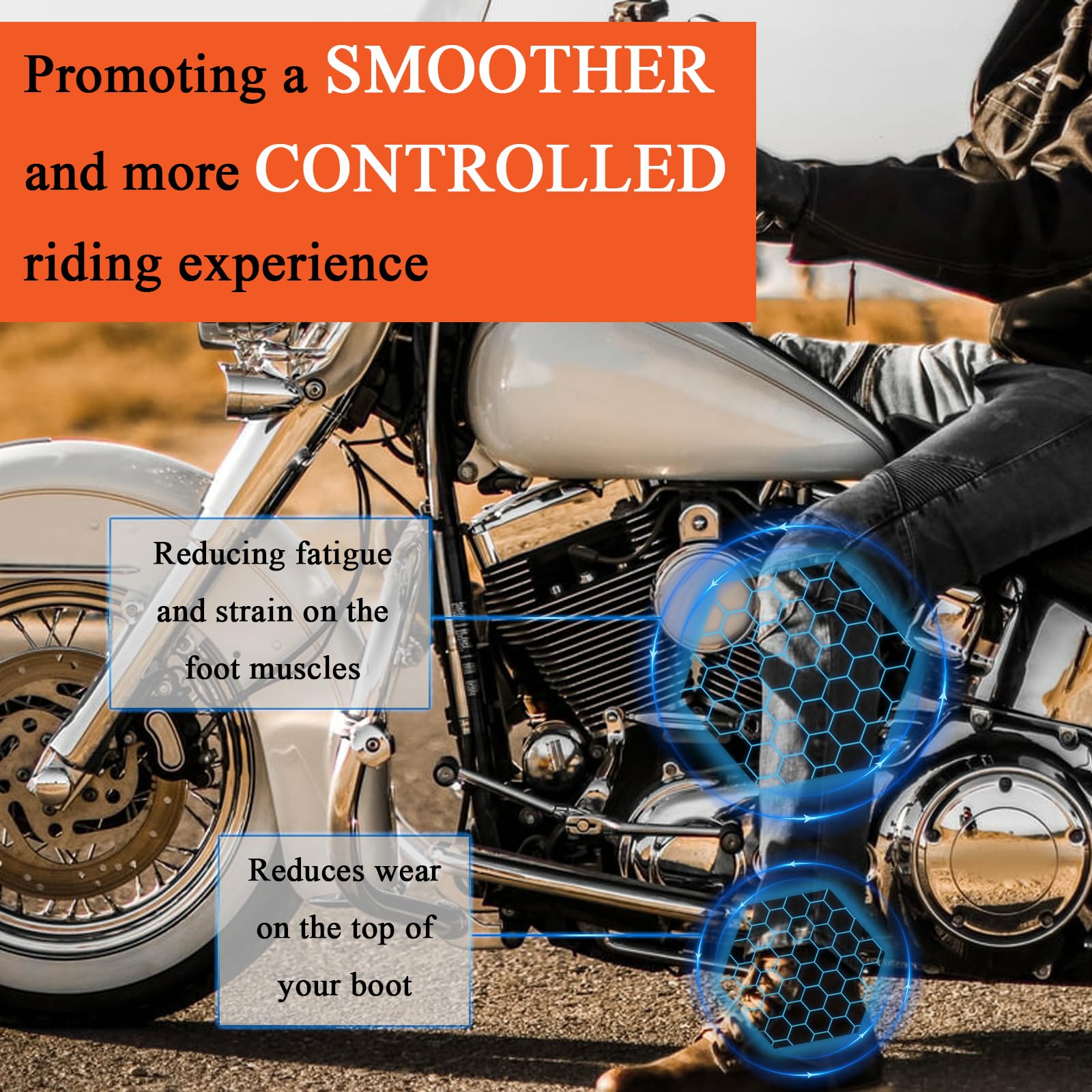 FOVPLUE Heel Shifter Lever w/Shift peg, Rear Shifter Peg for Harley 1986-2017 FL Softail, 1988-Later Touring CVO Road Glide Stre