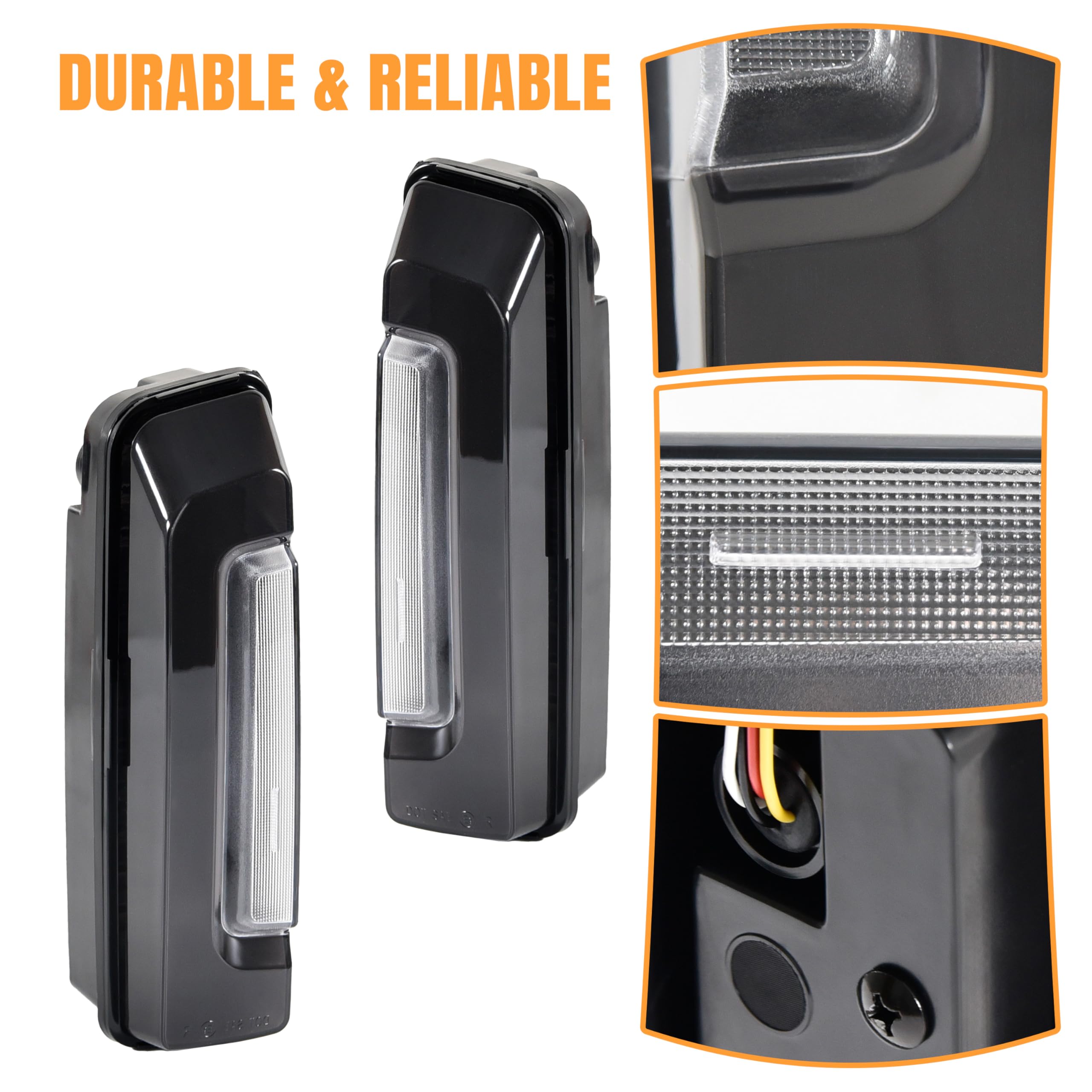 VEISUTOR Rear Fender Light for Harley Road Glide & Street Glide 2024-2025, Smoked LED Run Brake Turn Lamps, Model VST-010102-027