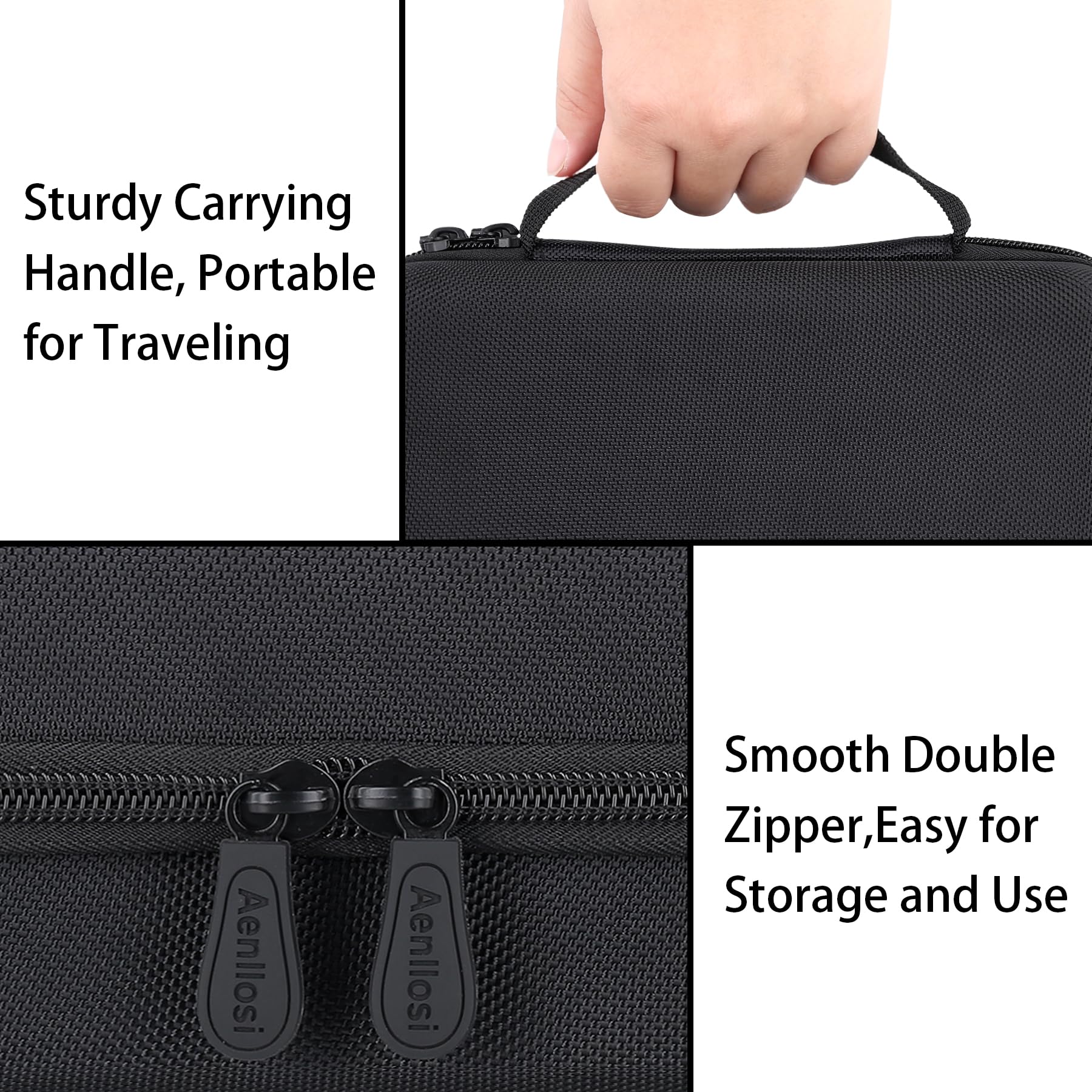 Aenllosi Hard Carrying Case for HULKMAN Alpha65 Jump Starter, Black, EVA Material