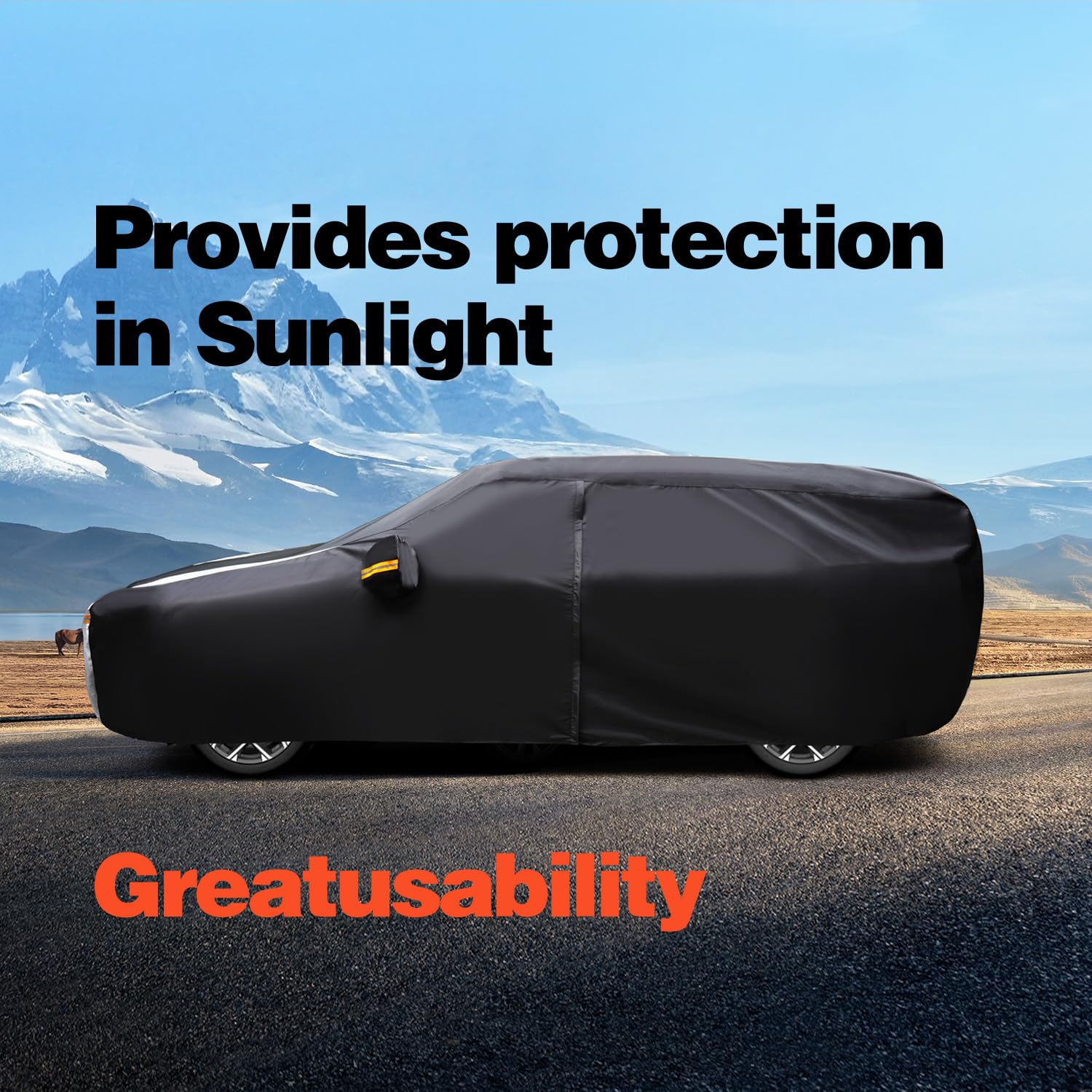 Minivan Car Cover for Toyota Sienna 100% Waterproof All Weather, Heavy Duty Outdoor Full Exterior Covers Rain Sun Wind UV Protec