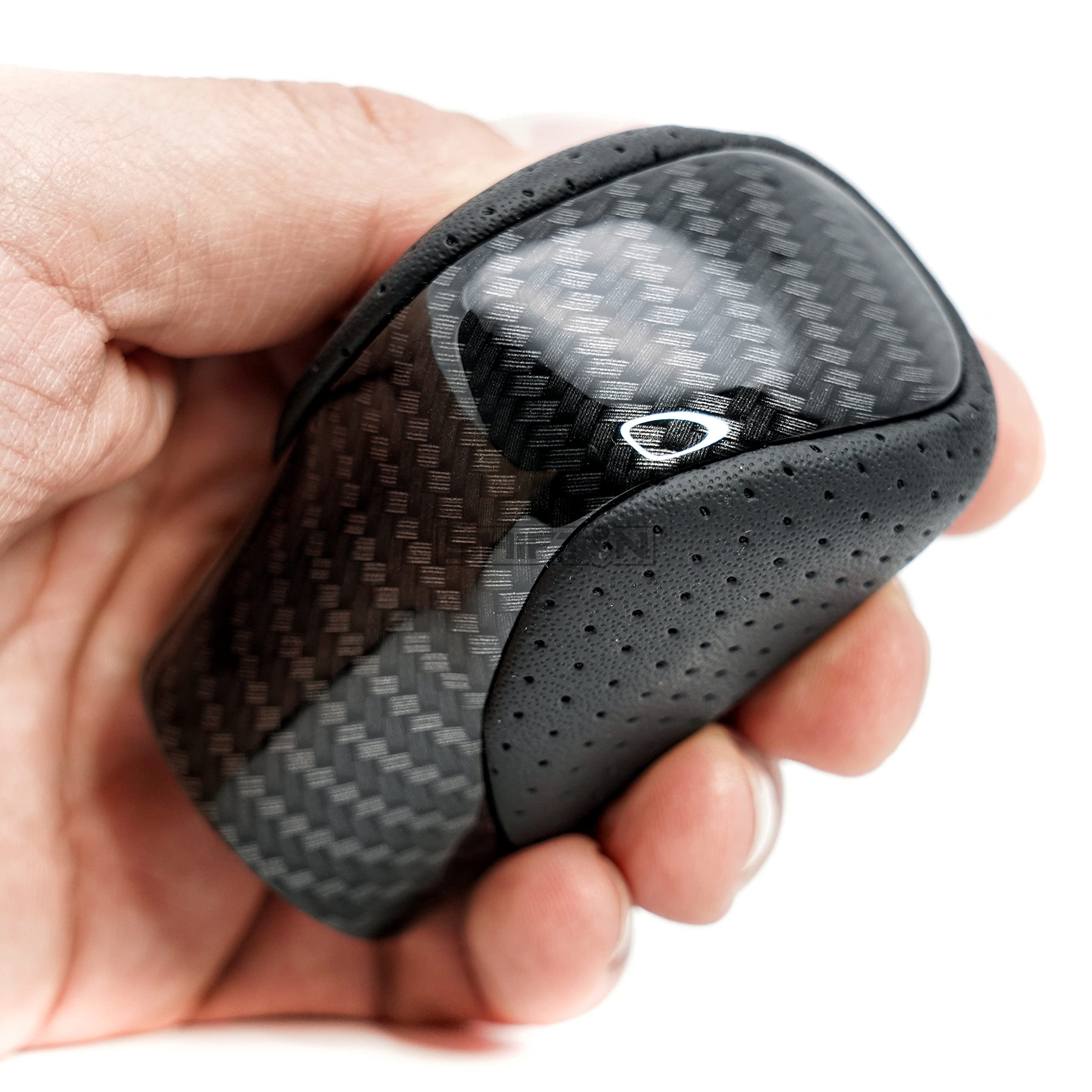 SHIFTIN Gear Shift Knob for Lexus ES GS GX NX RC RX - Punched Black Leather/Carbon Pattern, Model WZZp/WBPBp
