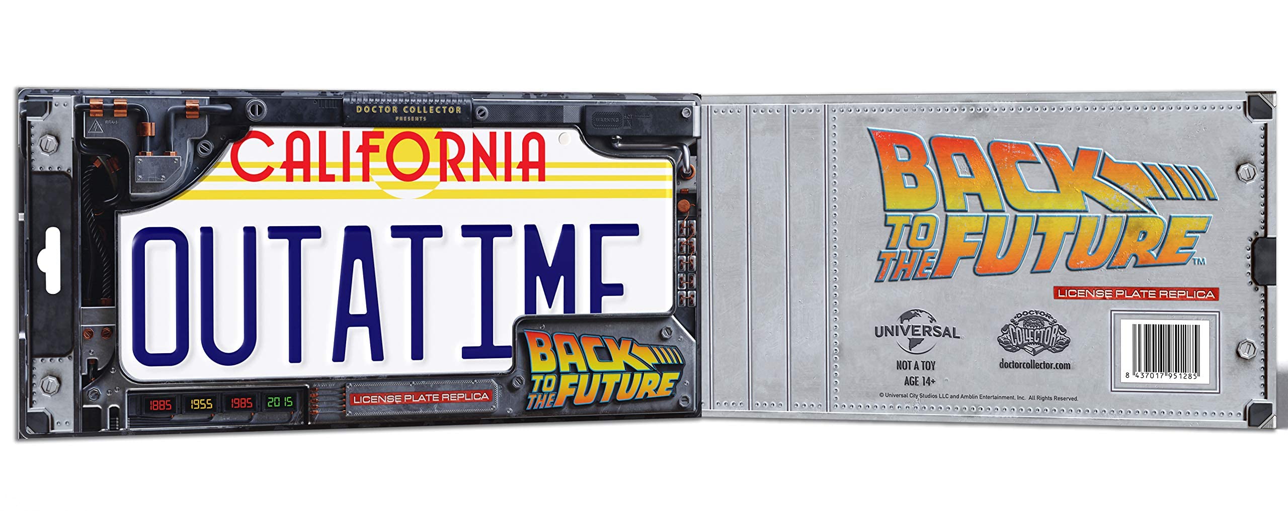 Doctor Collector Collectable Outatime Back To The Future License Plate Replica