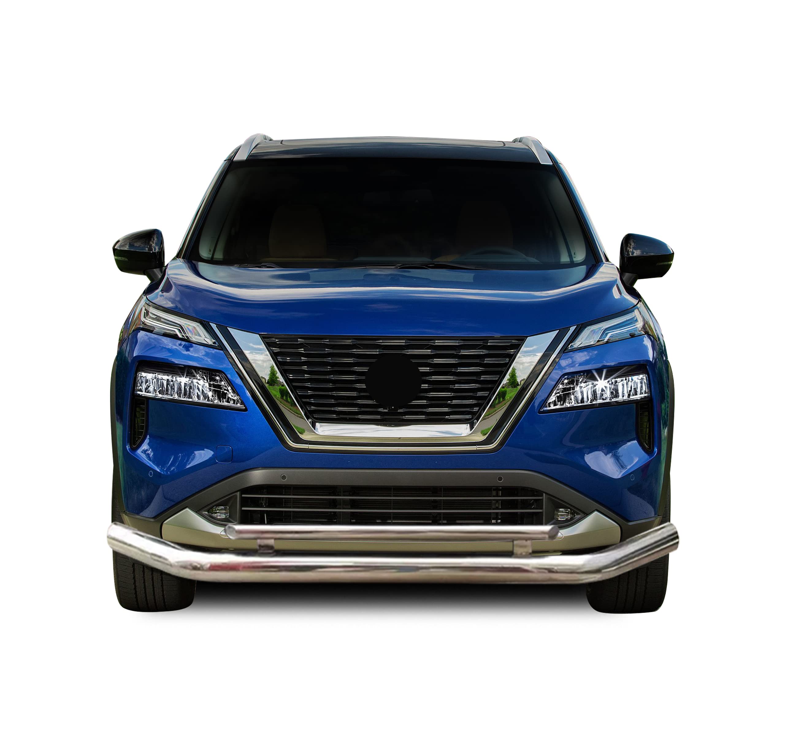 Black Horse Double Layer Front Runner Double Layer Stainless Steel Compatible With 2021-2022 Nissan Rogue-Fd-Ni21S