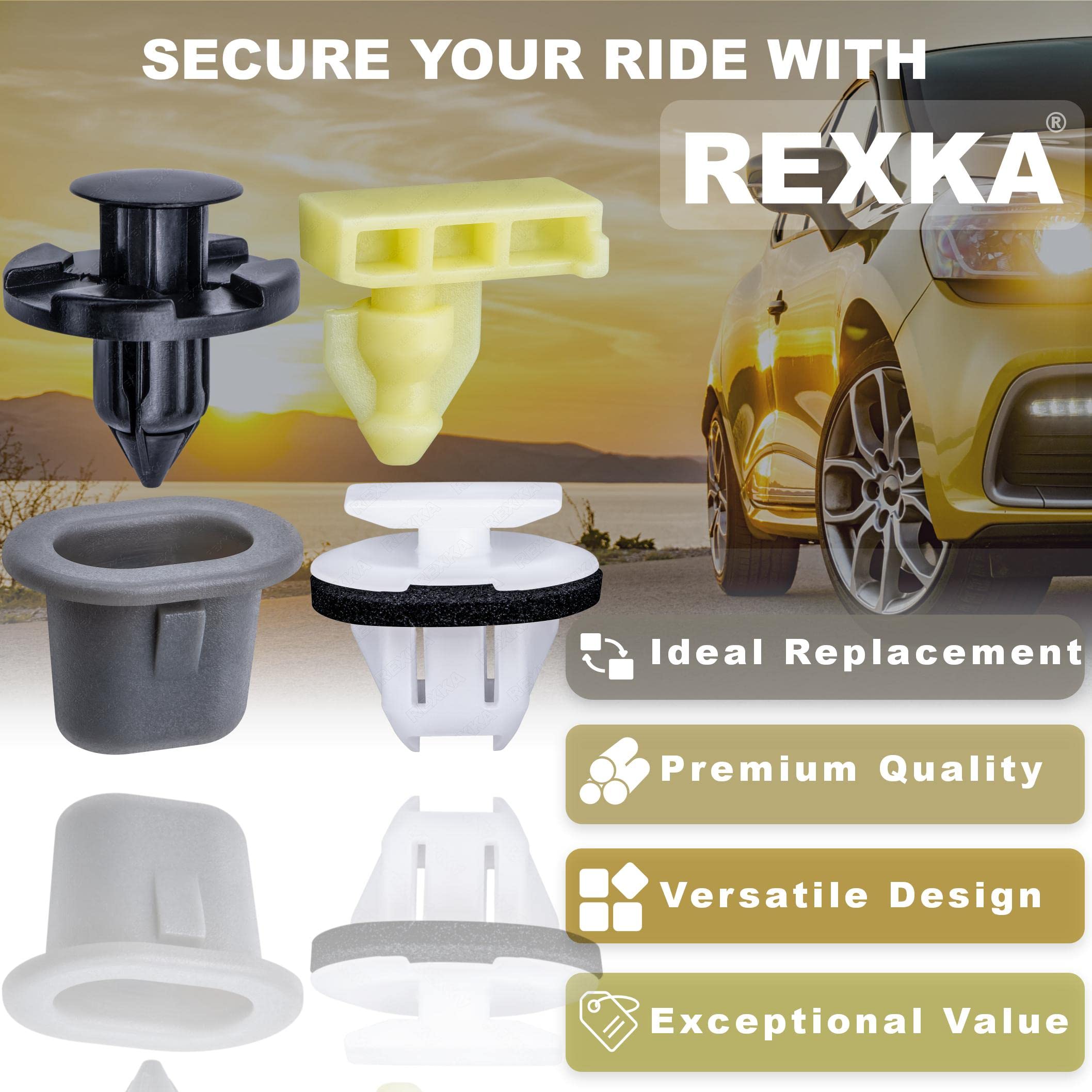 Rexka 45pcs Wheel Well Moulding Clips Kit for Nissan Infiniti - Nylon Grommets, One Size, OEM Replacement
