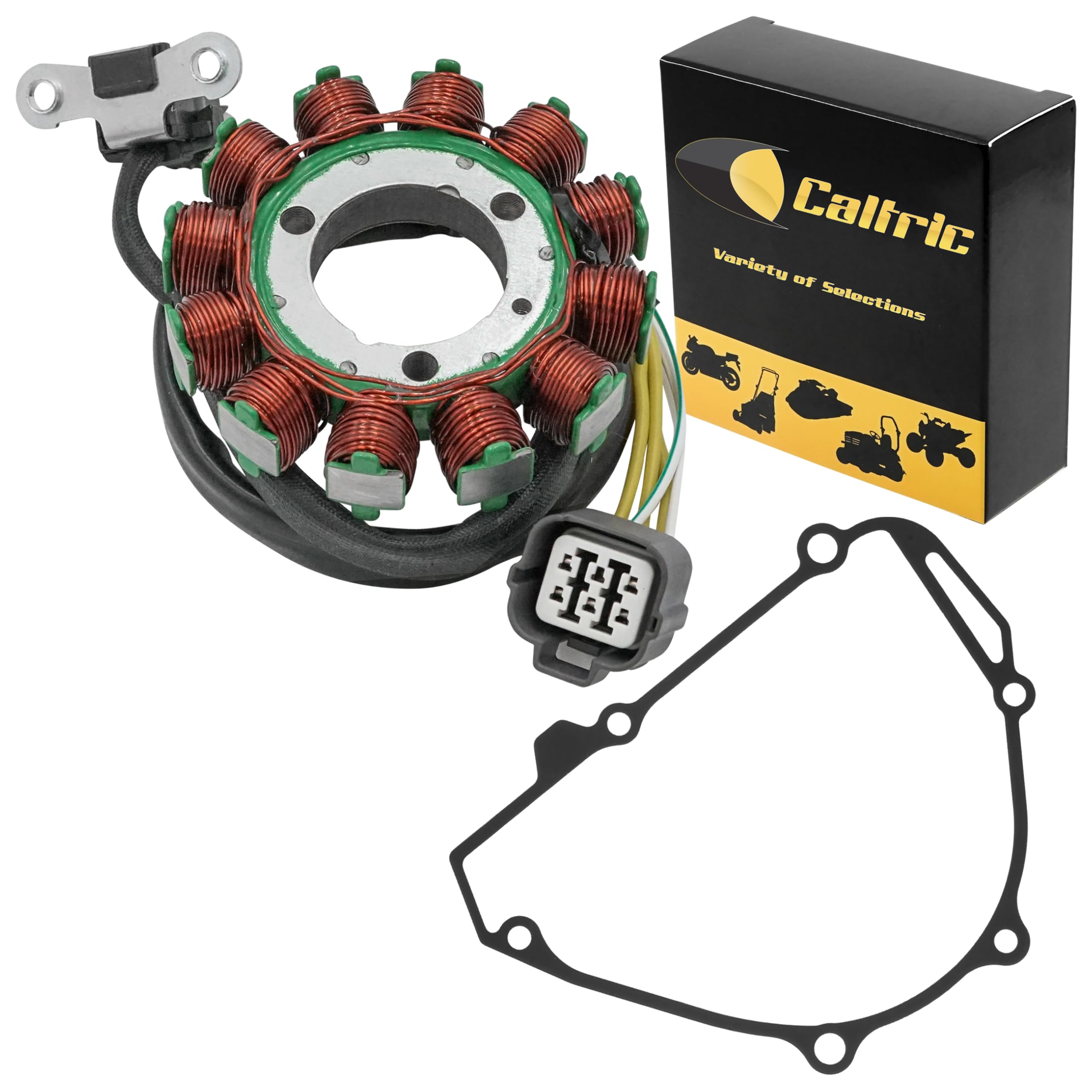 Caltric Stator And Gasket Compatible with Kawasaki Kx250F Kx 250F Kx250 Kx 250 2011 2012 2013-2016