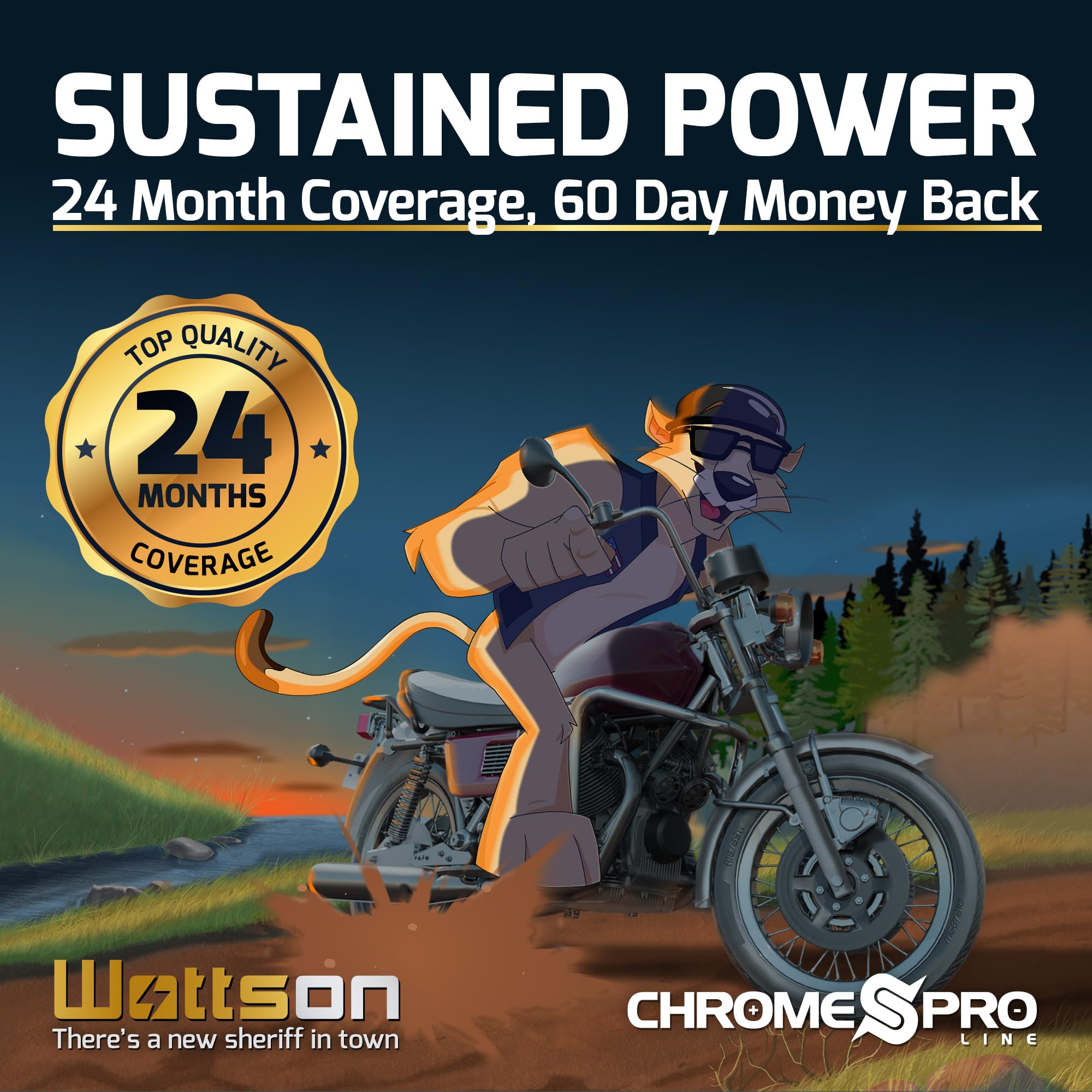 Chrome Pro Ytx7L-Bs High Performance - Maintenance Free - Sealed Igel Motorcycle Battery