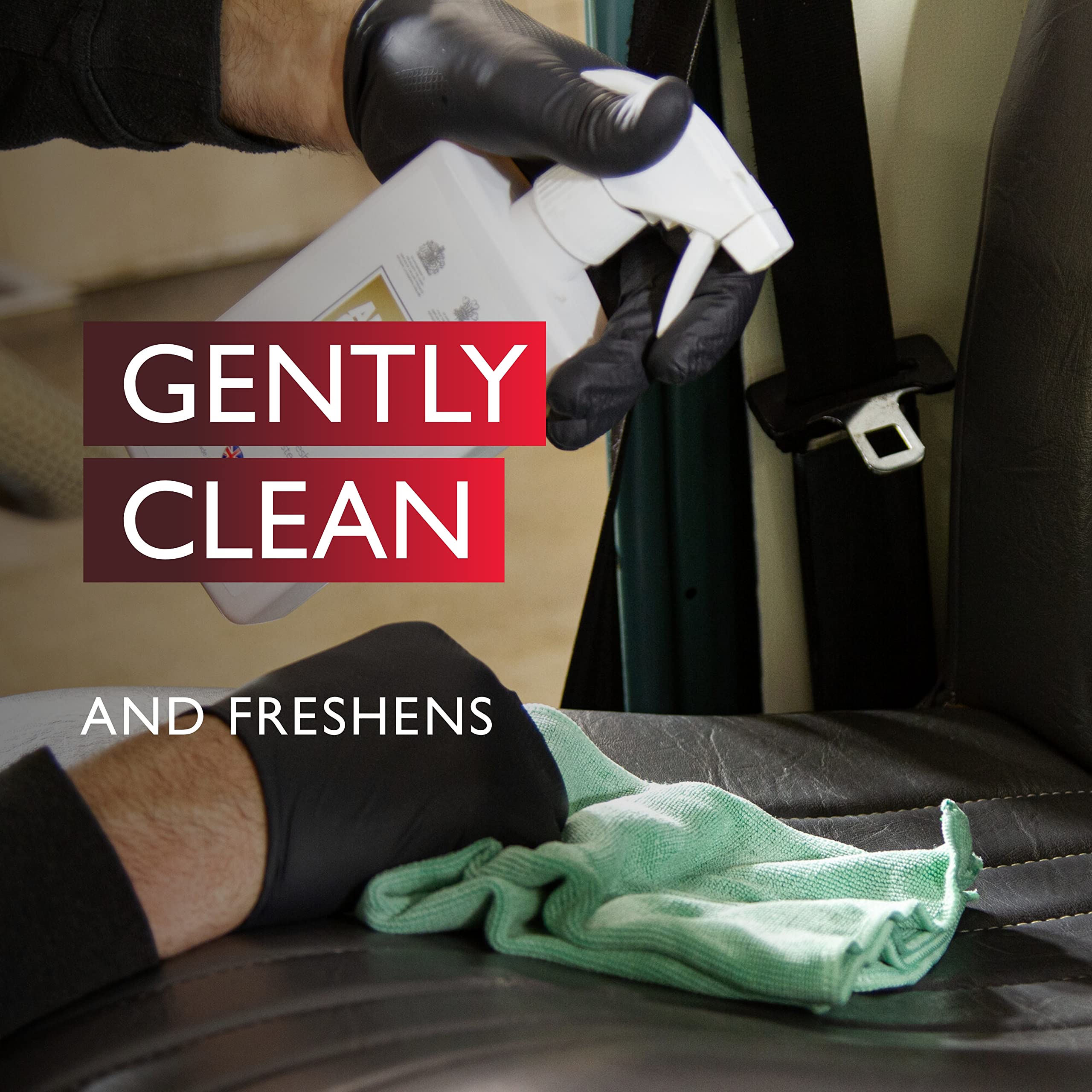Autoglym Leather Cleaner, 500Ml - Car Leather Cleaner Deep Cleans And Freshens Automotive Leather Upholstery, White