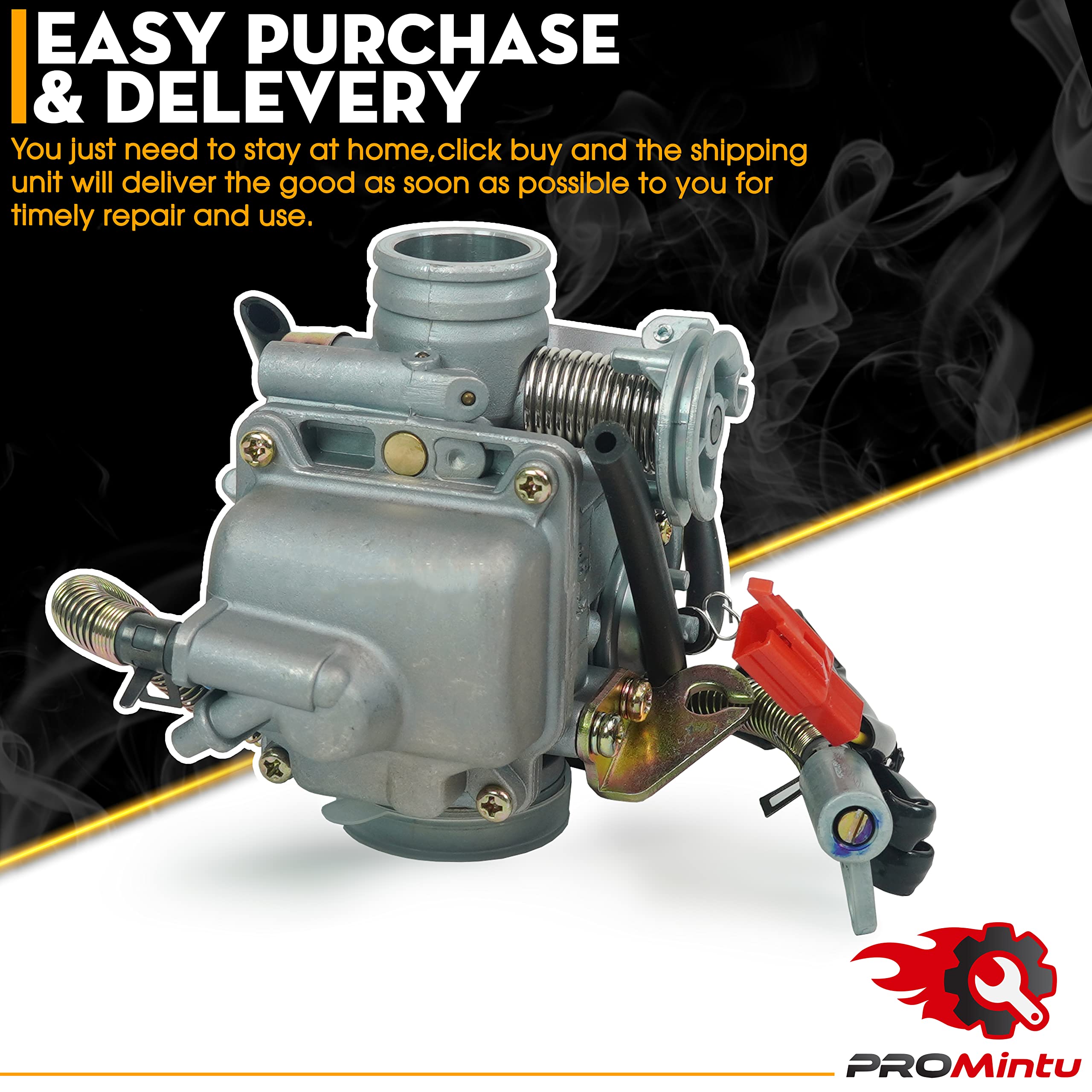 Promintu Carburetor Carb Replaces For American Yardsport Sportworks Ys200 200 Xlt Utv 14925 150Cc Engine, 4 Stroke Gy6 Atvs, Sco