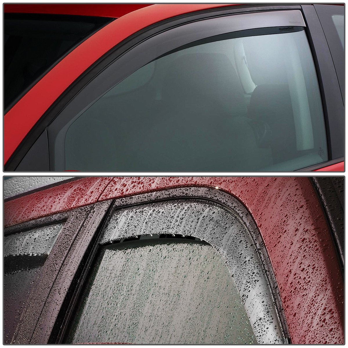 Auto Dynasty Rain Guards Tape-On Compatible With 2005-2014 Frontier D40 4Pcs Window Visor Deflector