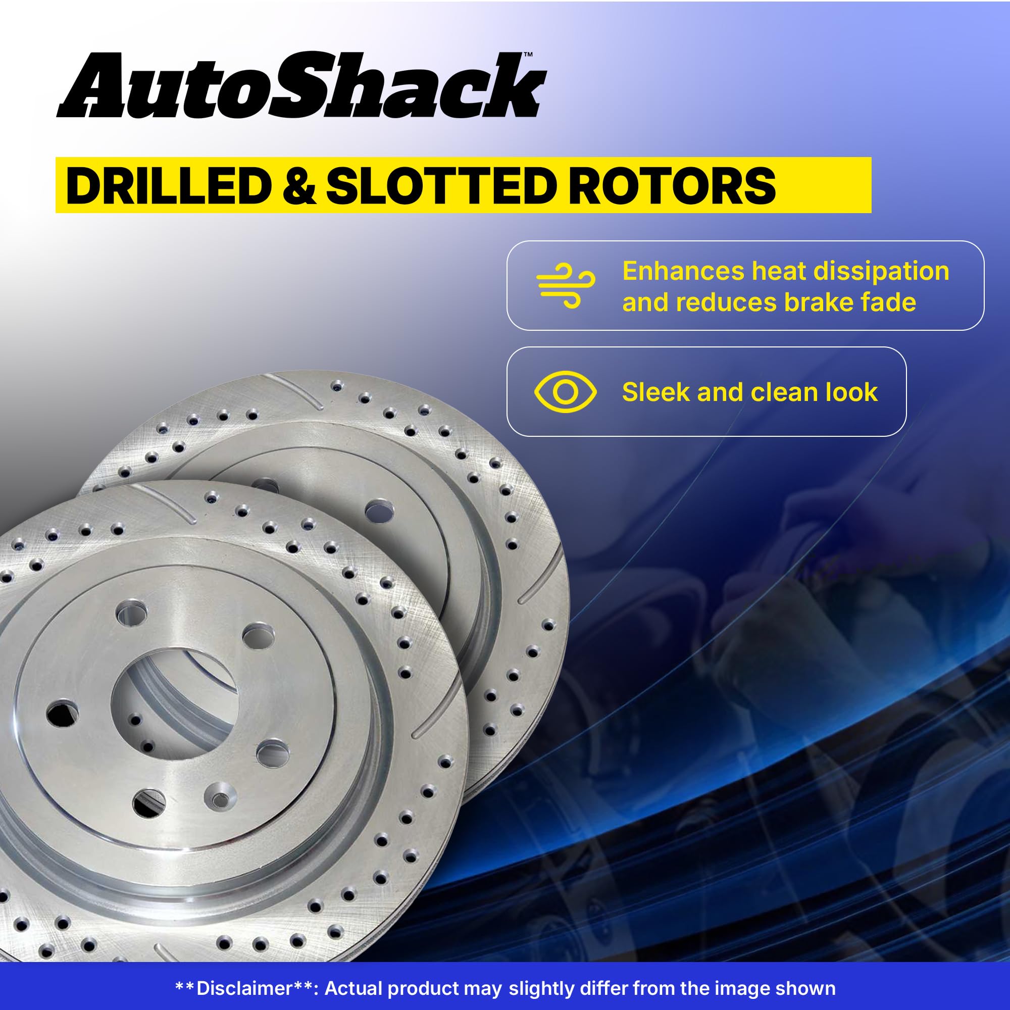 Autoshack Front And Rear Drilled Slotted Rotors Set 4 Replacement For 2011-2022 Jeep Grand Cherokee Dodge Durango 3.0L 3.6L 5.7L 6.4L V6 Awd Rwd Vented Rotor Diameter Front 350Mm; Rear 330 Mm Brkpk365