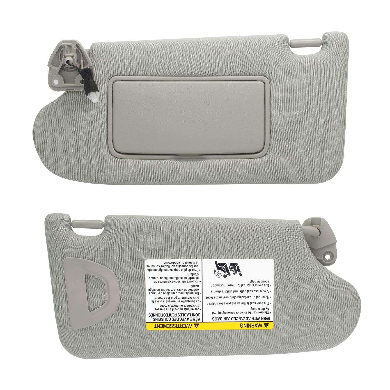 Driver Left Side Sun Visor Replacement Compatible With Nissan Altima 2013 2014 2015 2016 2017 2018 With Light Switch 96401-3Ta2A