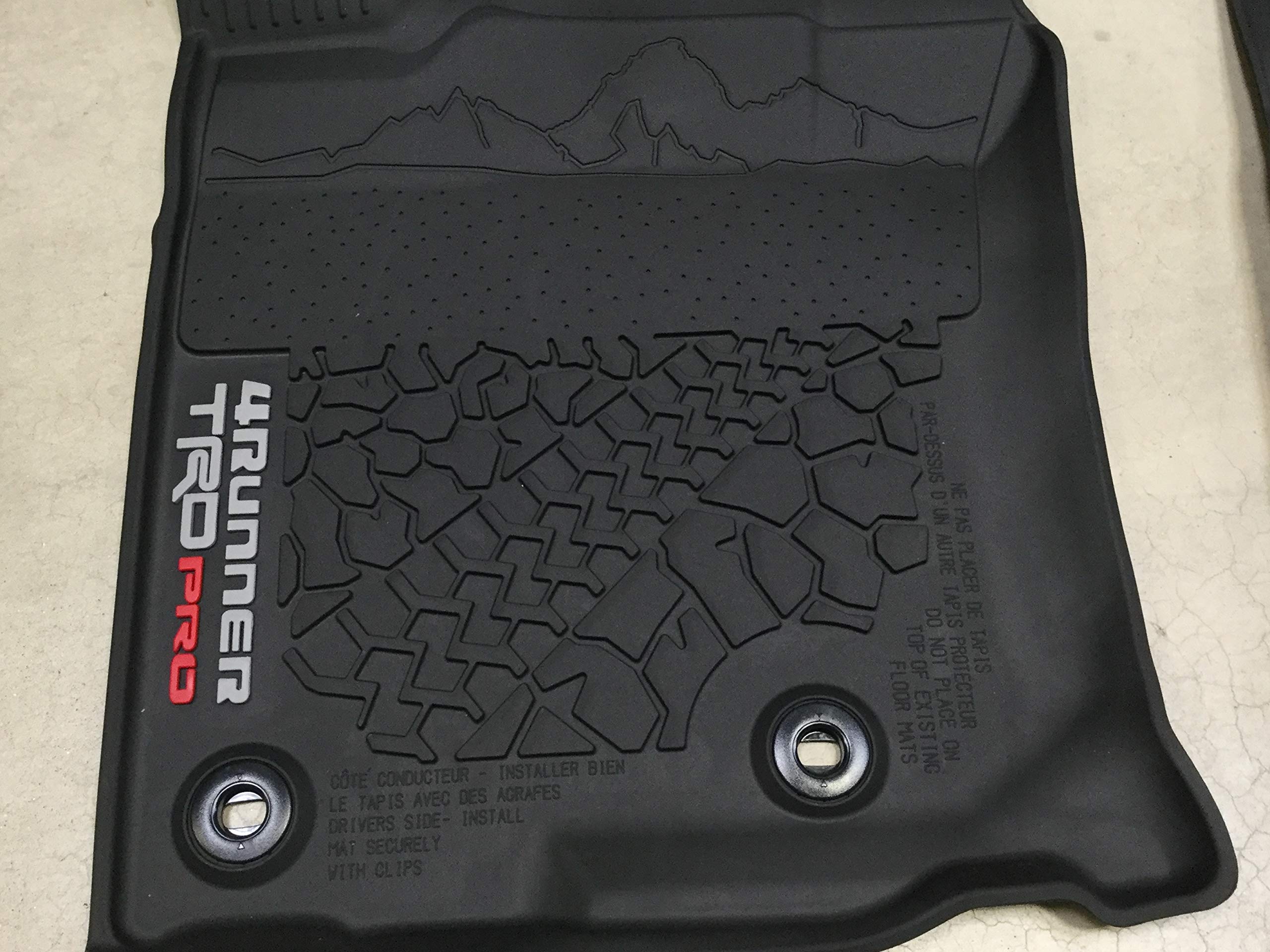 Toyota 4Runner TRD Pro All Weather Floor Liners - Black Rubber Mats (PT908-89200-02)