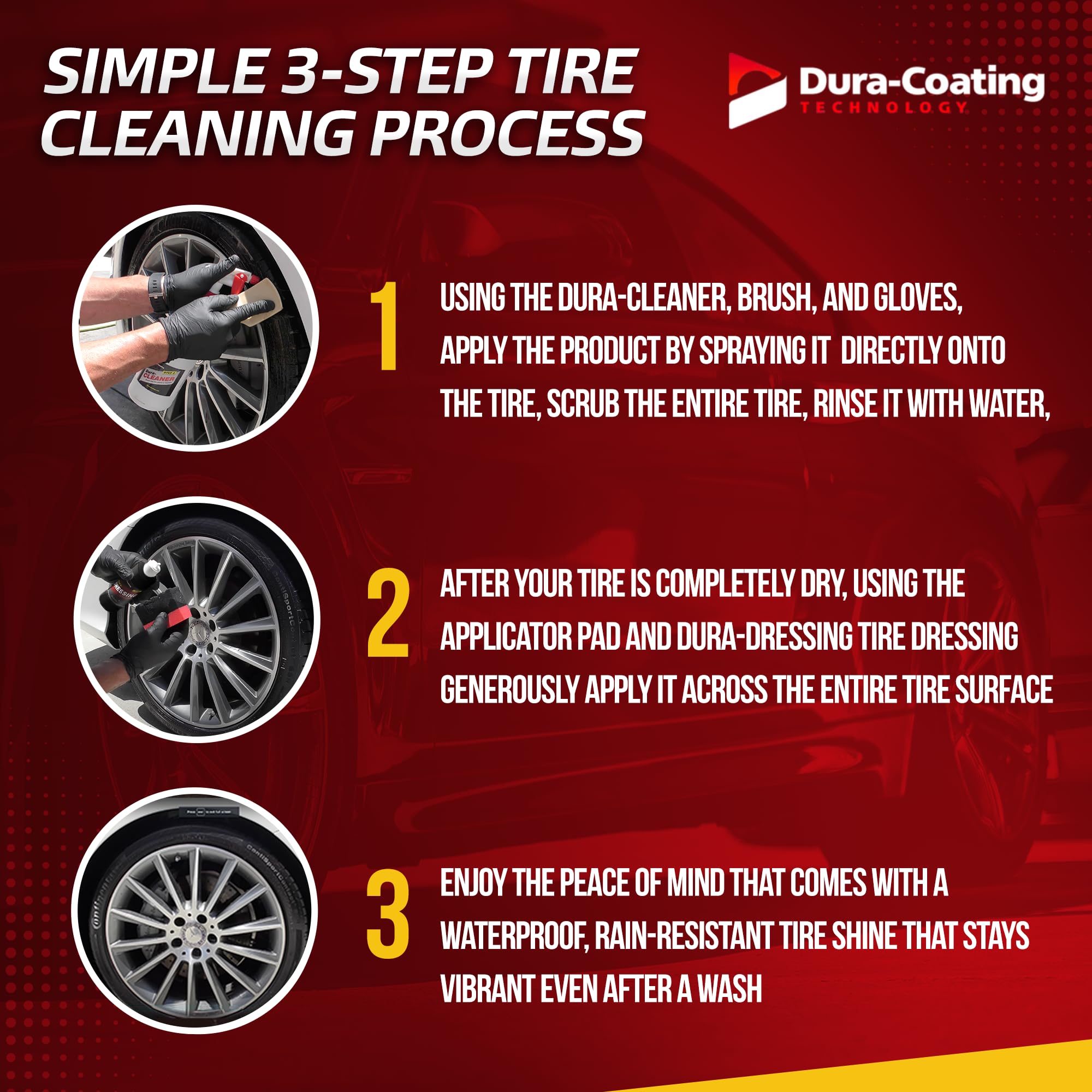 Xxl Dura-Dressing Re-Load For Tires Already Coated With Dura-Dressing, 16 Oz. Bottle - Tire Dressing Kit - Made In The Usa To En