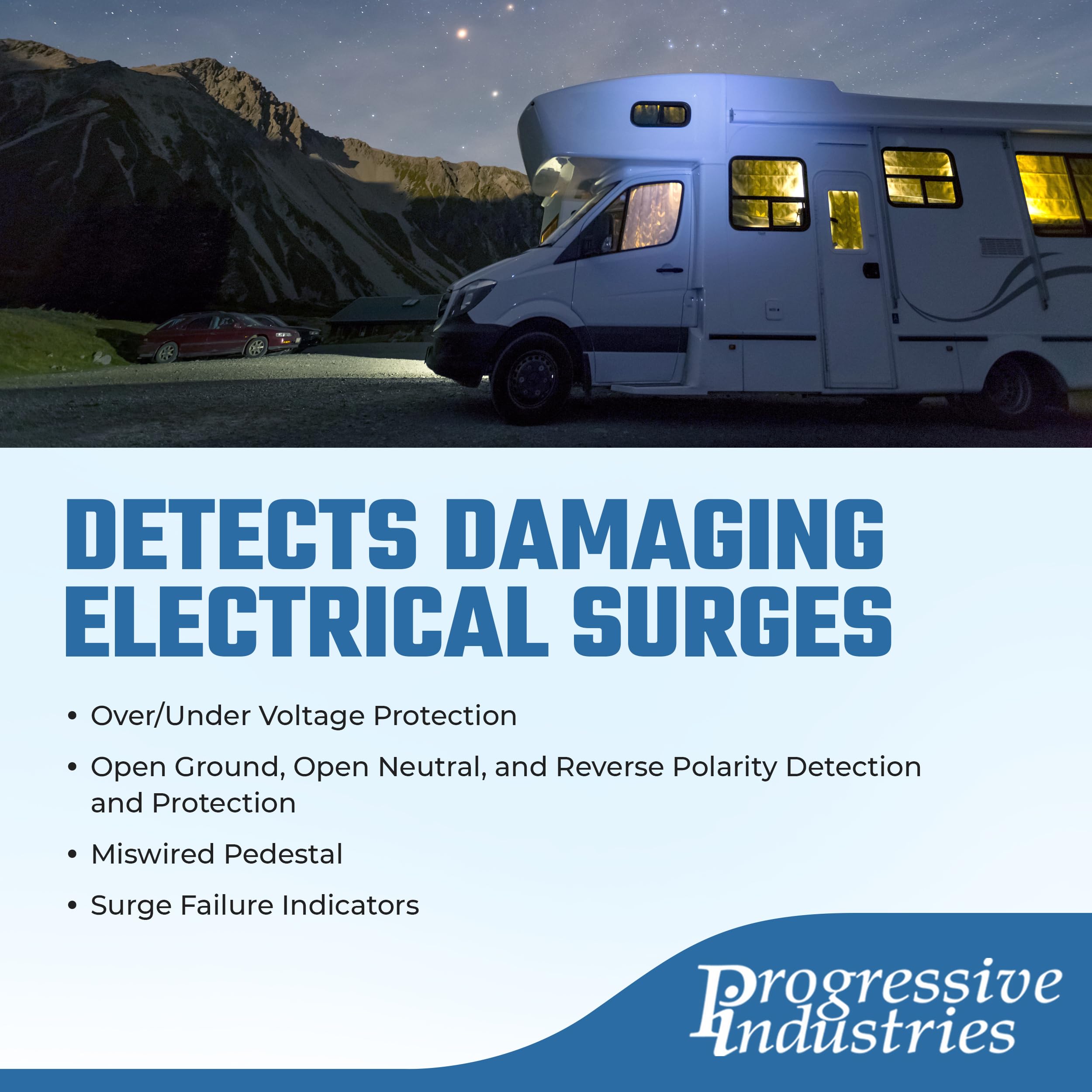 Progressive Industries Portable Rv Surge Protector, 30 Amp With Fault Detection - Ssp-30X