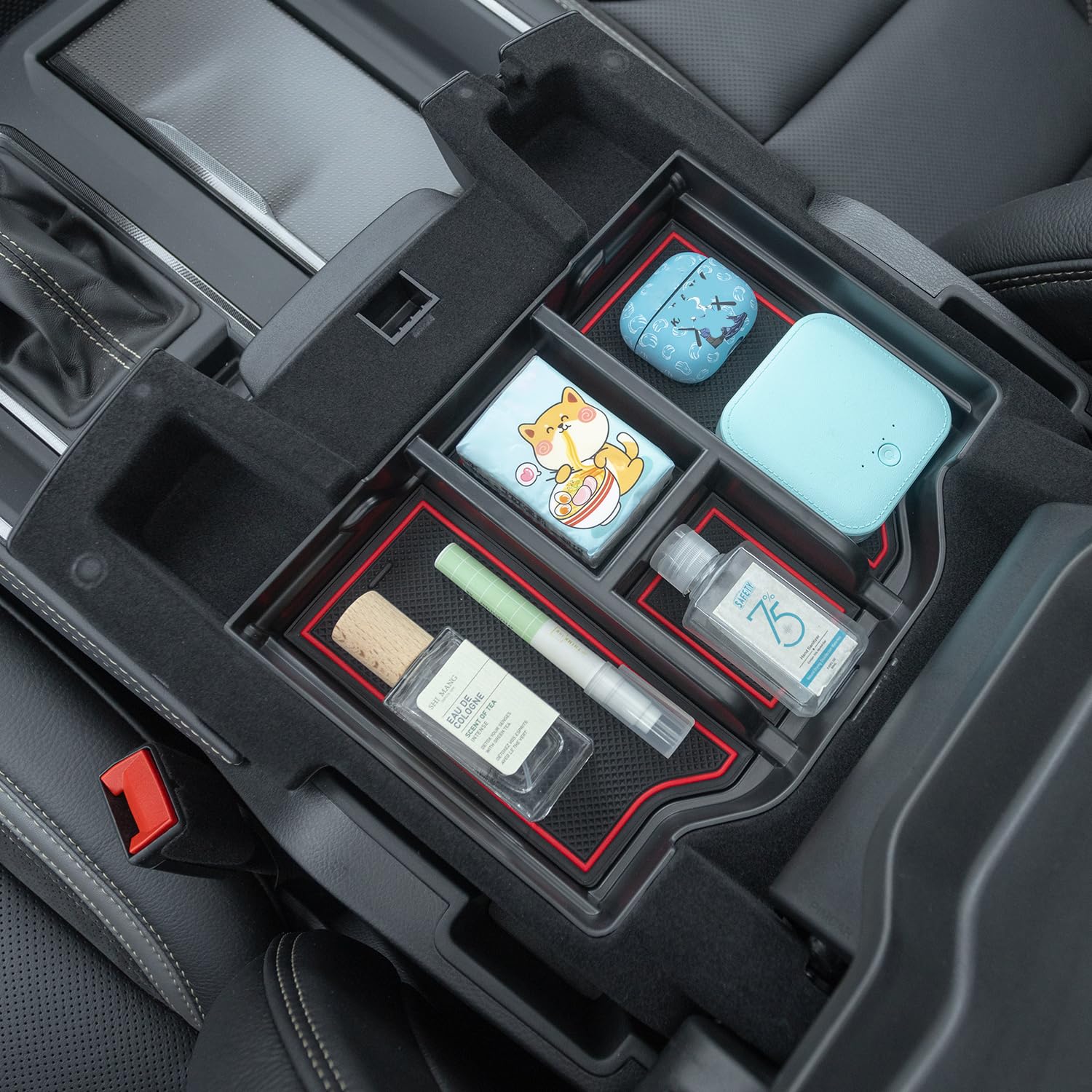 Pimcar Compatible With 2019-2024 2025 Dodge Ram 1500 2500 3500 Center Console Organizer Abs Plastic Material Interior Accessorie