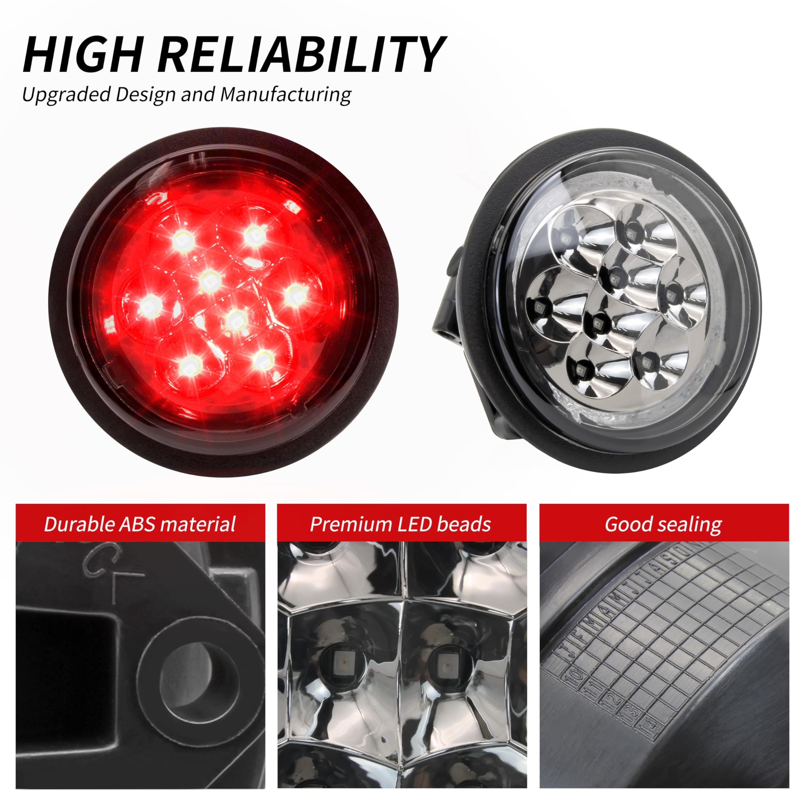 SAUTVS LED Taillights Assembly for Can-Am Outlander 2011-2022, Smoked Black, Rear Brake Stop Lights, Replace OEM# 710001645, 2pcs