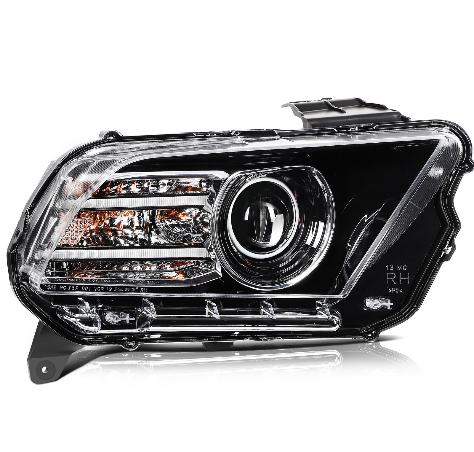 LBRST Headlight Assembly Fit 2013-2014 for Mustang Passenger Side Headlight FO2519113