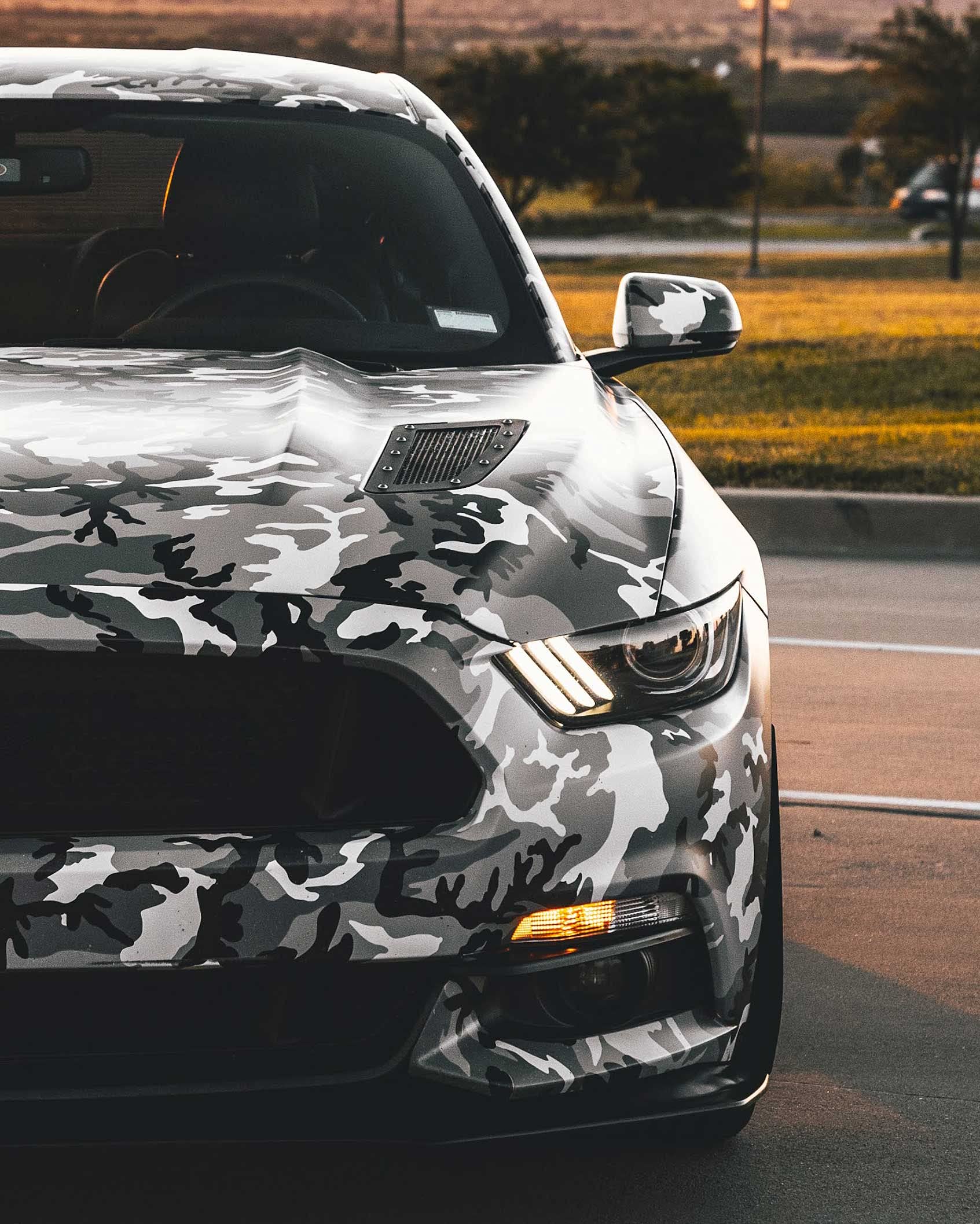 VViViD Snow Camouflage Vinyl Car Wrap - 50ft x 5ft Adhesive Roll with Air Release