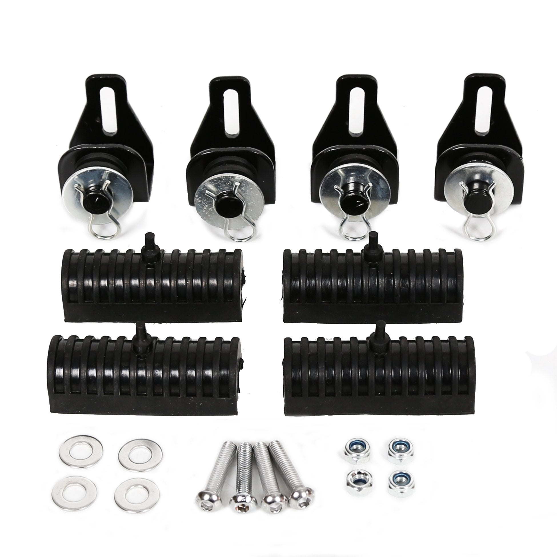 KUAFU Saddlebag Conversion Bracket for Harley Davidson Heritage Softail, Black, Medium, Model BL674, Metal/Rubber Construction