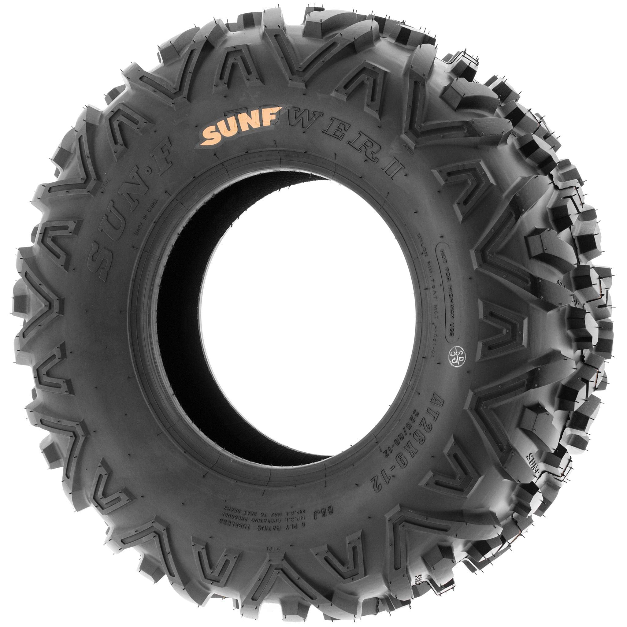 SunF 26x9-12 ATV UTV 26x9x12 All Terrain Tires 6 PR A051 POWER II - PAIR of 2