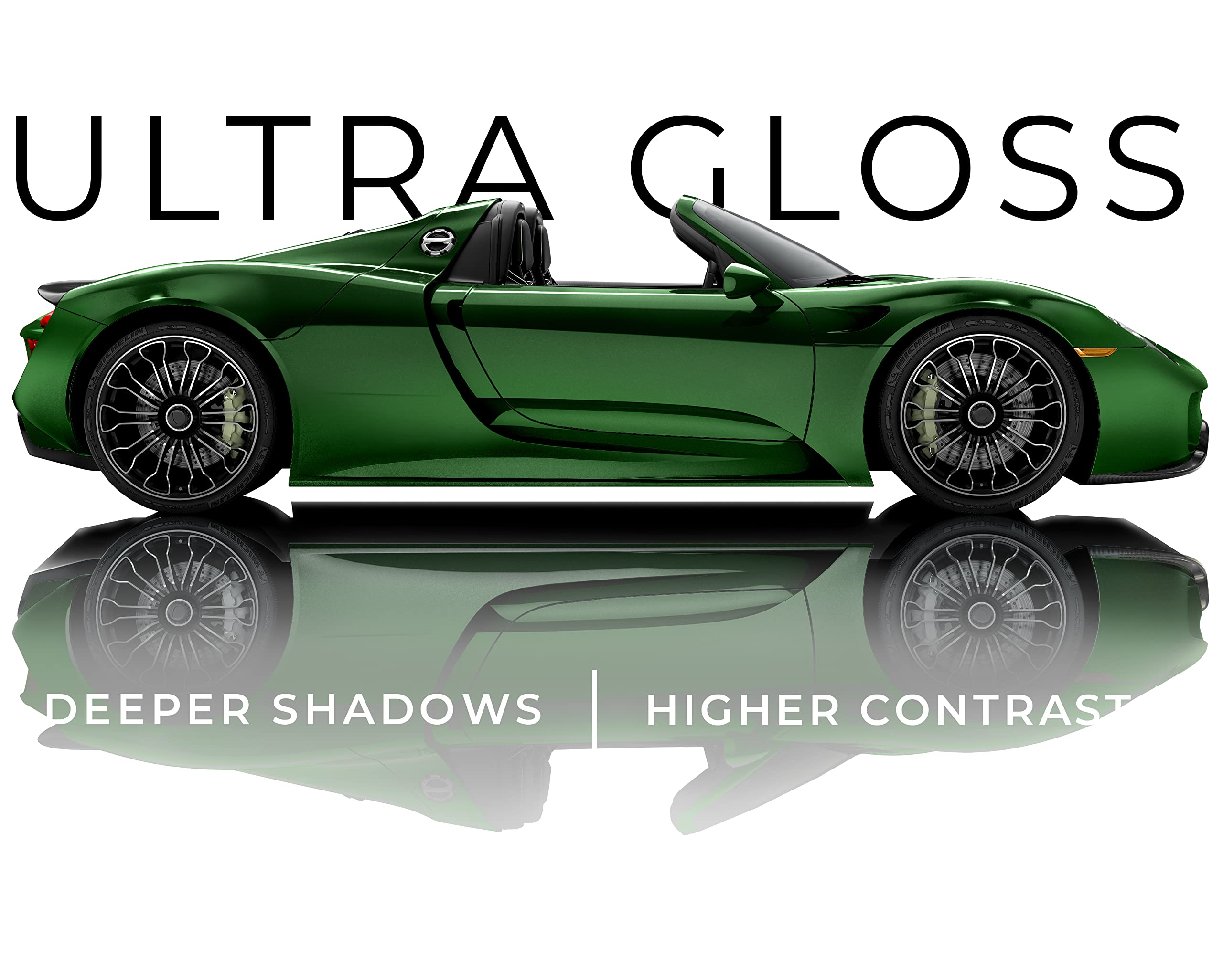 Vvivid+ Ultra Gloss Premium Vinyl Car Wrap Film (1Ft X 5Ft, Gloss Sonoma Green)