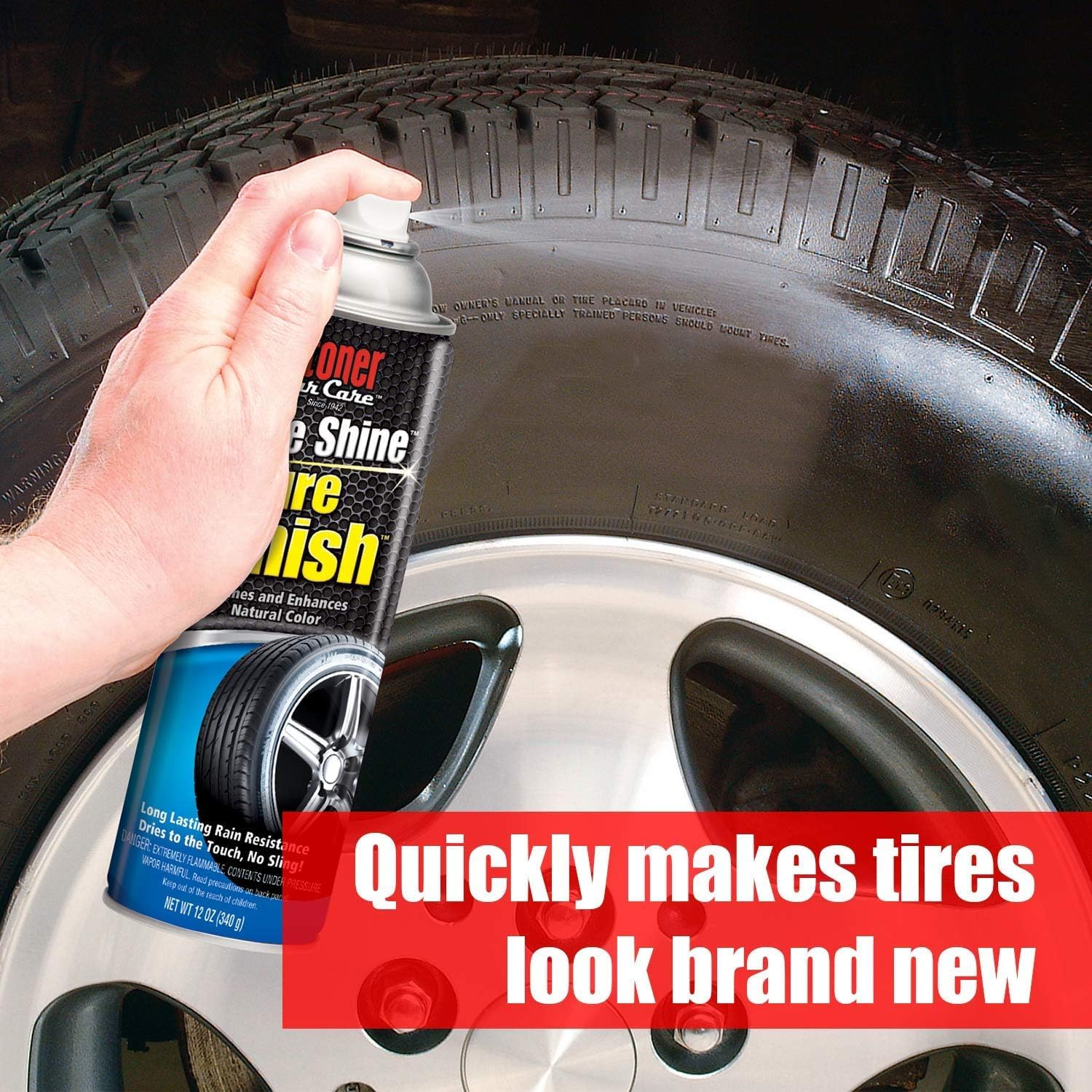 Stoner Car Care 91044-2PK Original More Shine Tire Finish for Tire and Wheel Care Creates a Long-Lasting, Rain-Resistant Tire Sh